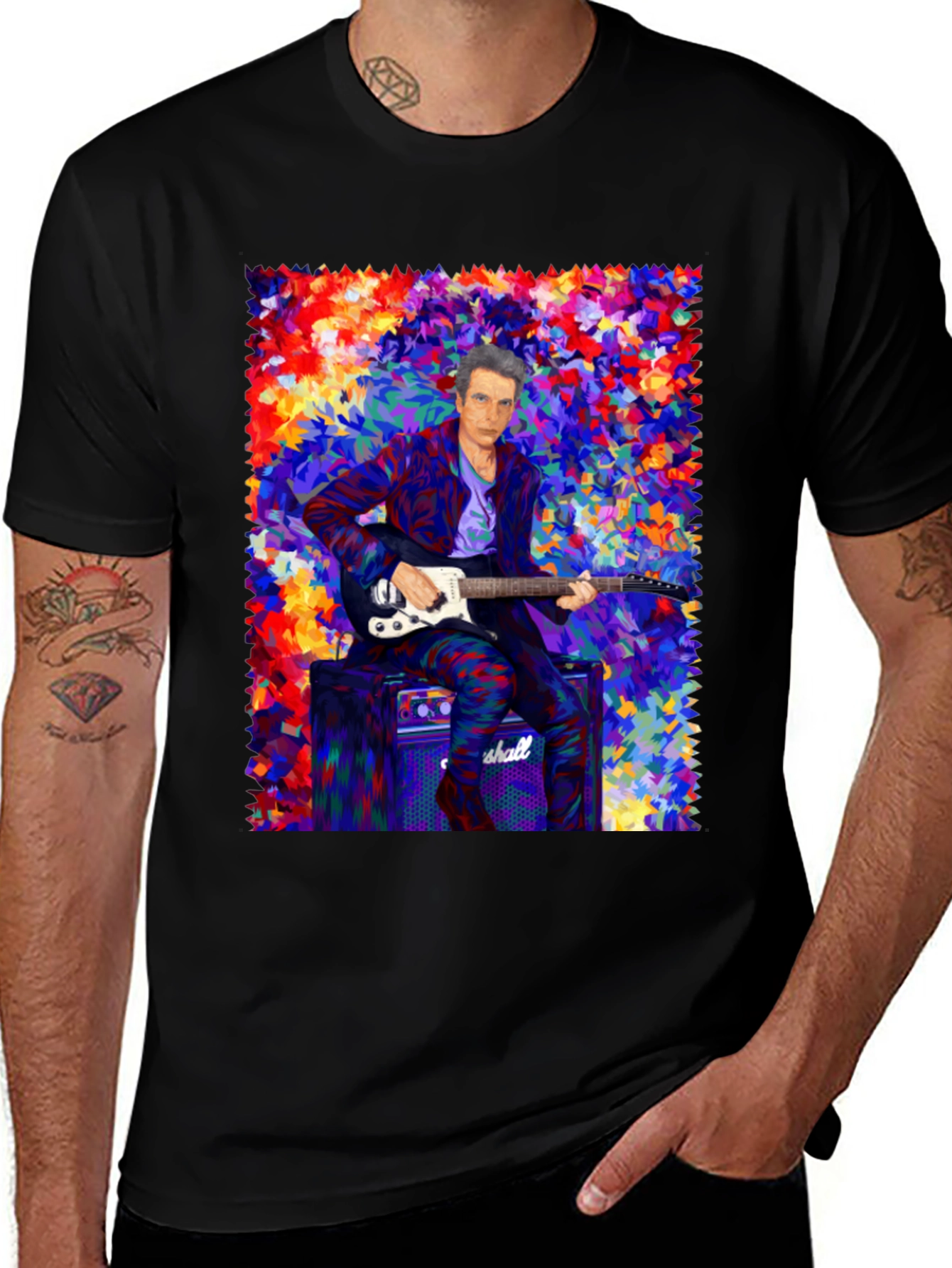 Colorful Musician Graphic T-Shirt