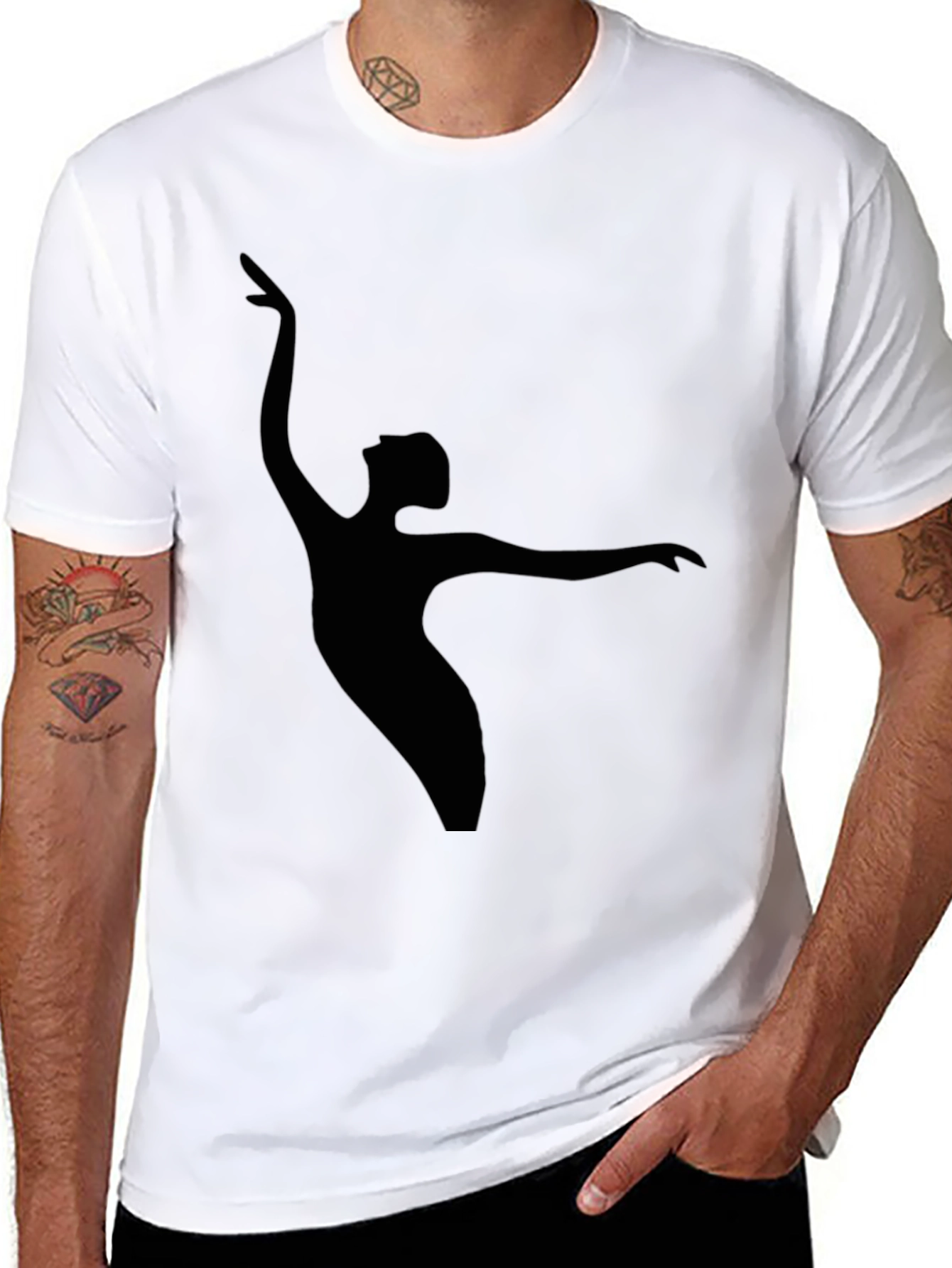 Black Dancer Silhouette T-Shirt