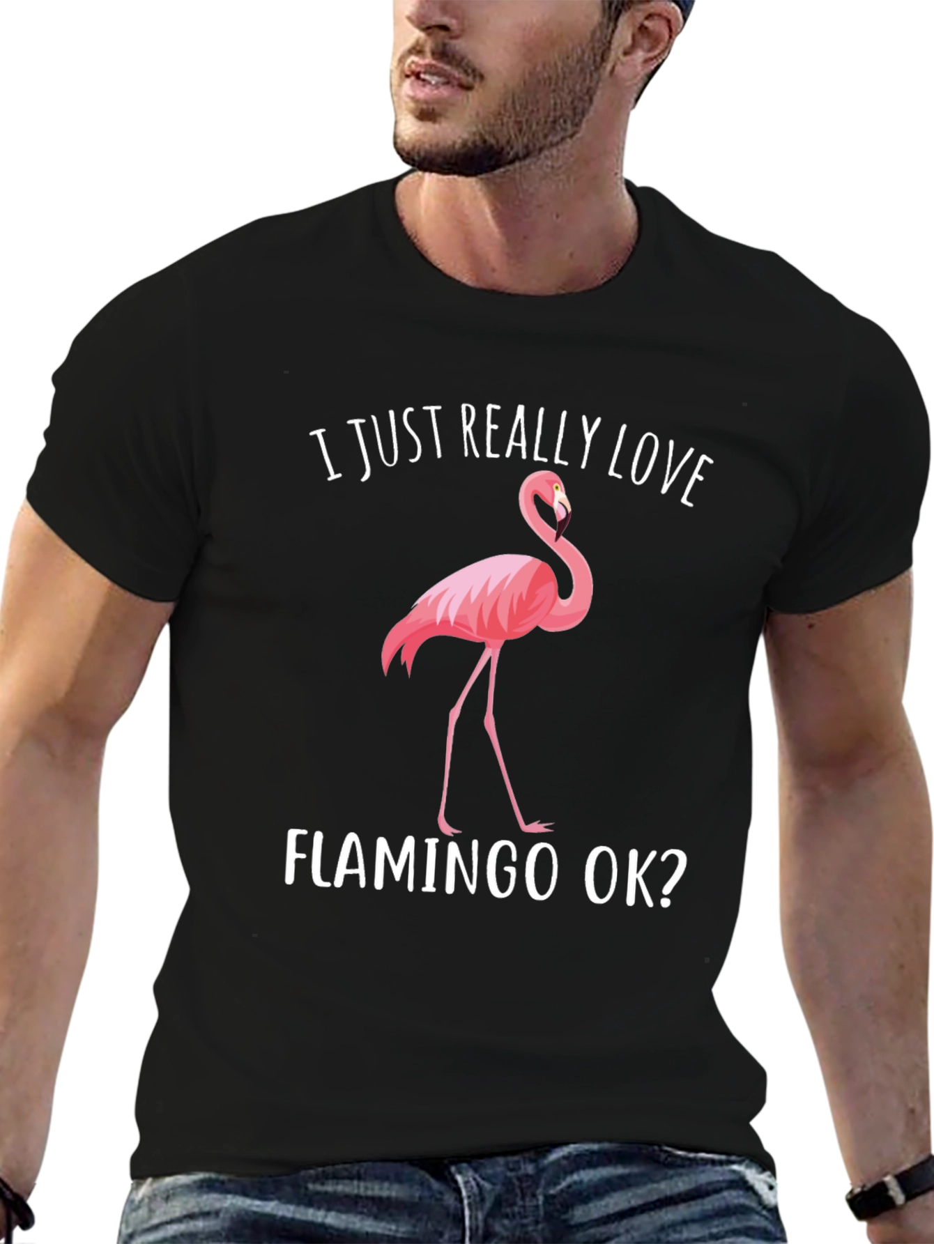 I Love Flamingos Graphic T-Shirt - Soft Cotton Tee
