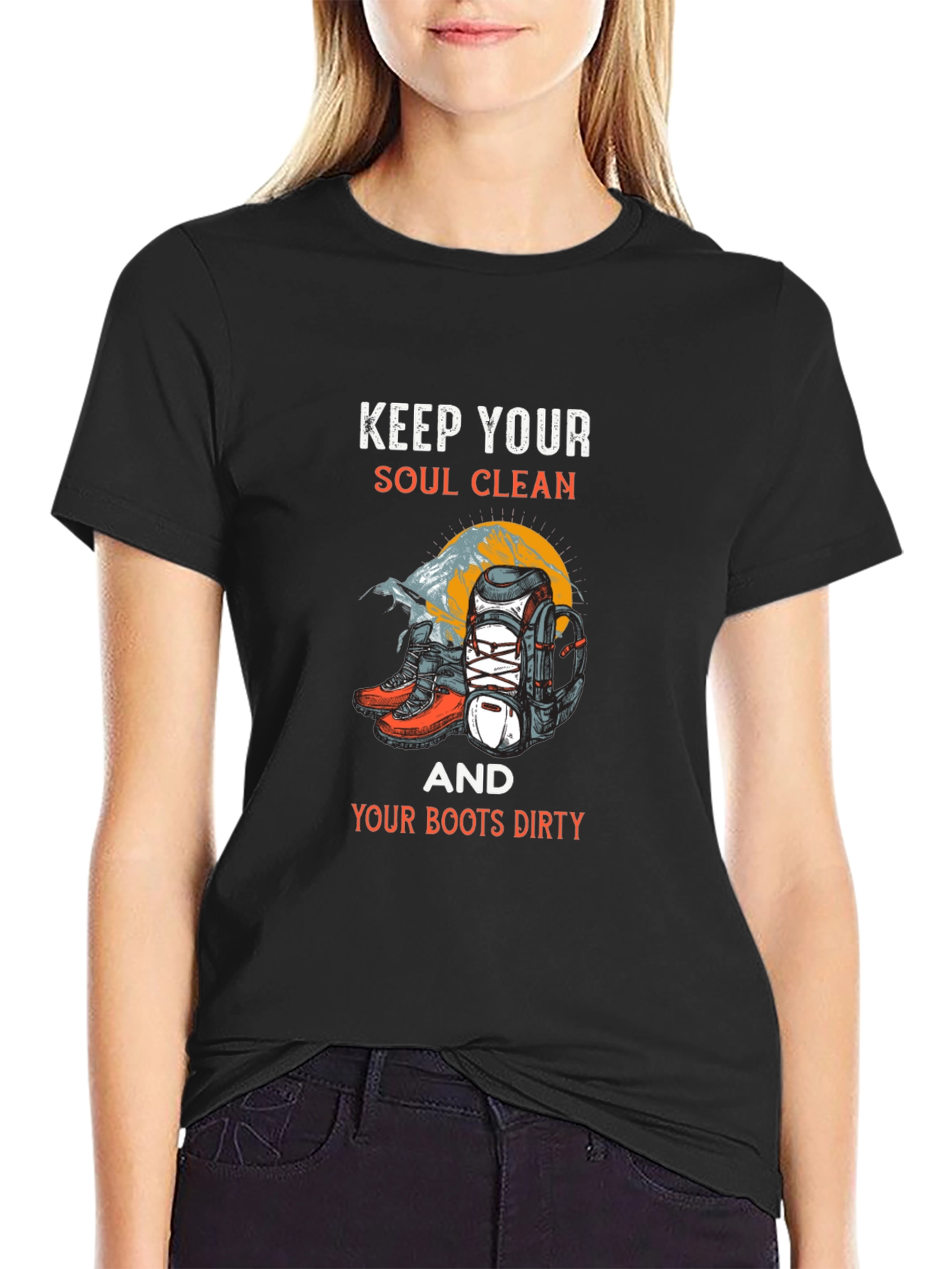Keep Your Soul Clean Hiking Graphic T-Shirt