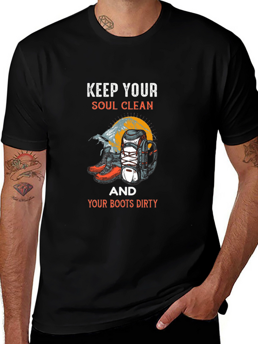 Keep Your Soul Clean Hiking Graphic T-Shirt
