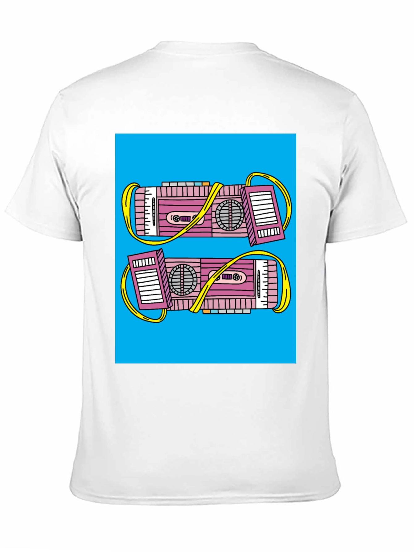 Retro Boombox Graphic Tee - Black
