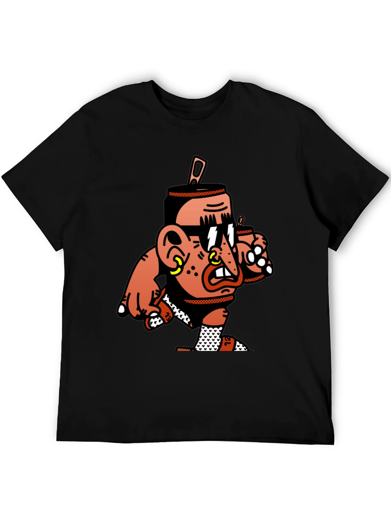 Cool Cartoon Graphic Black T-Shirt