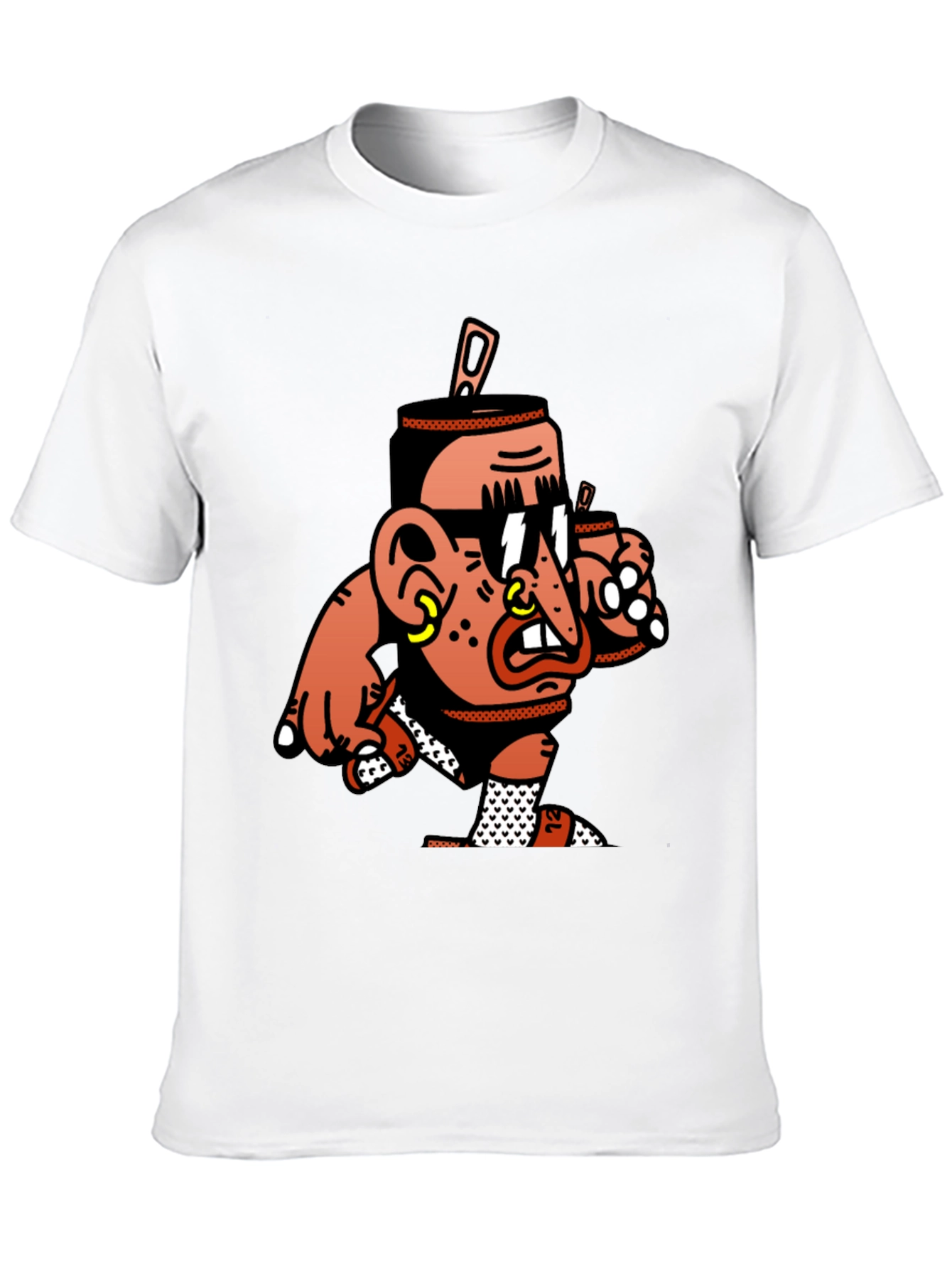 Cool Cartoon Graphic Black T-Shirt