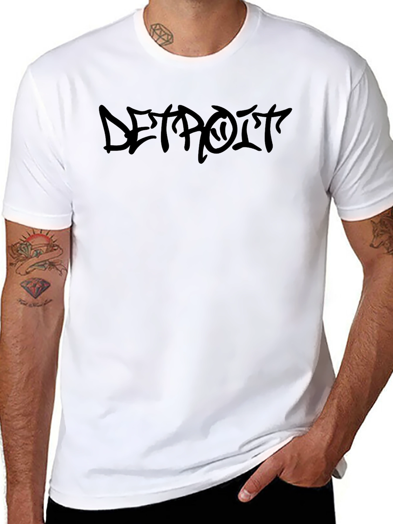 Detroit Graphic Print Crew Neck T-Shirt
