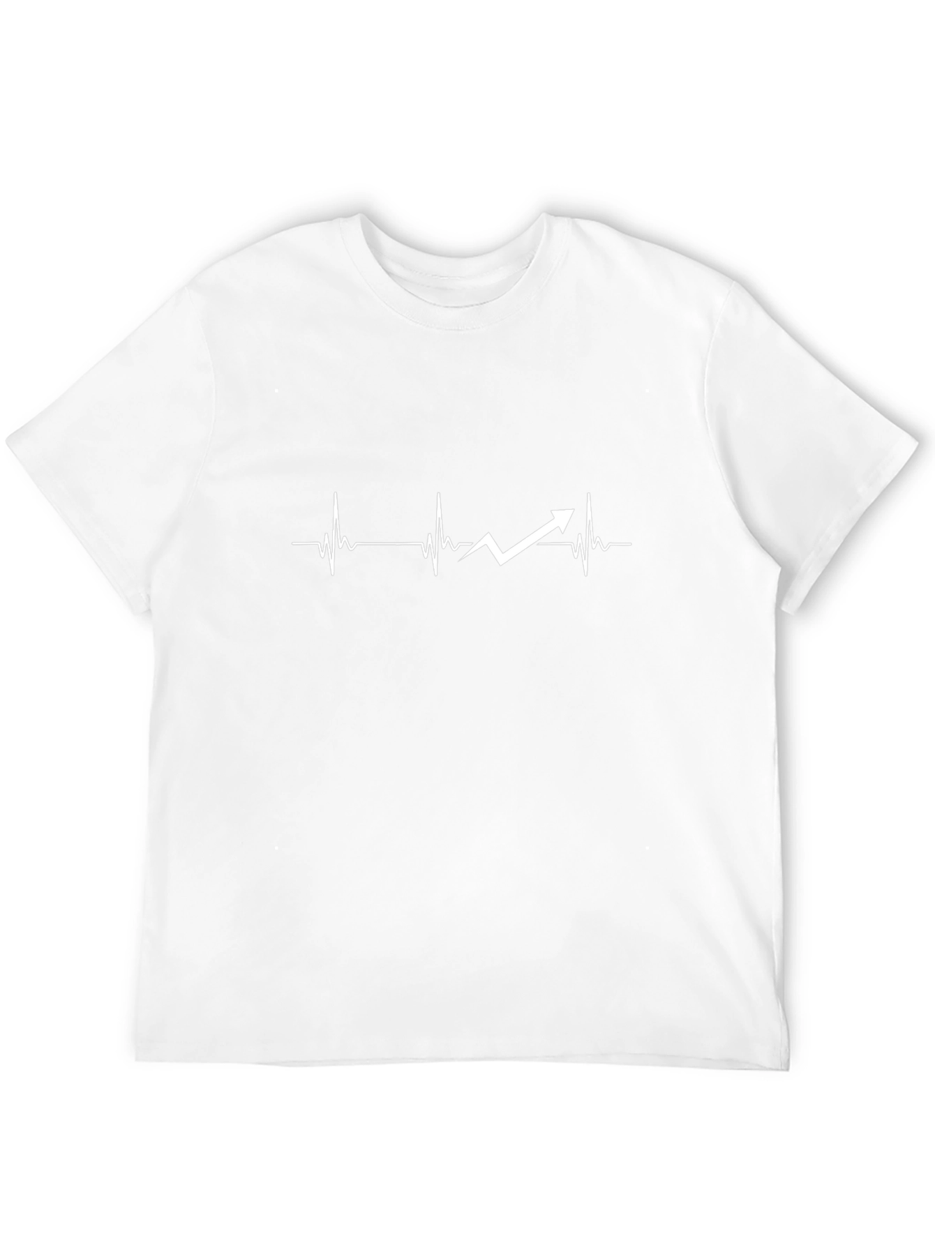 Black T-Shirt with Heartbeat & Arrow Design