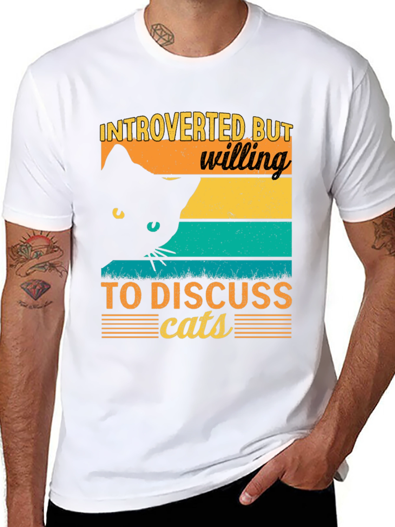 Introverted But Willing to Discuss Cats T-Shirt