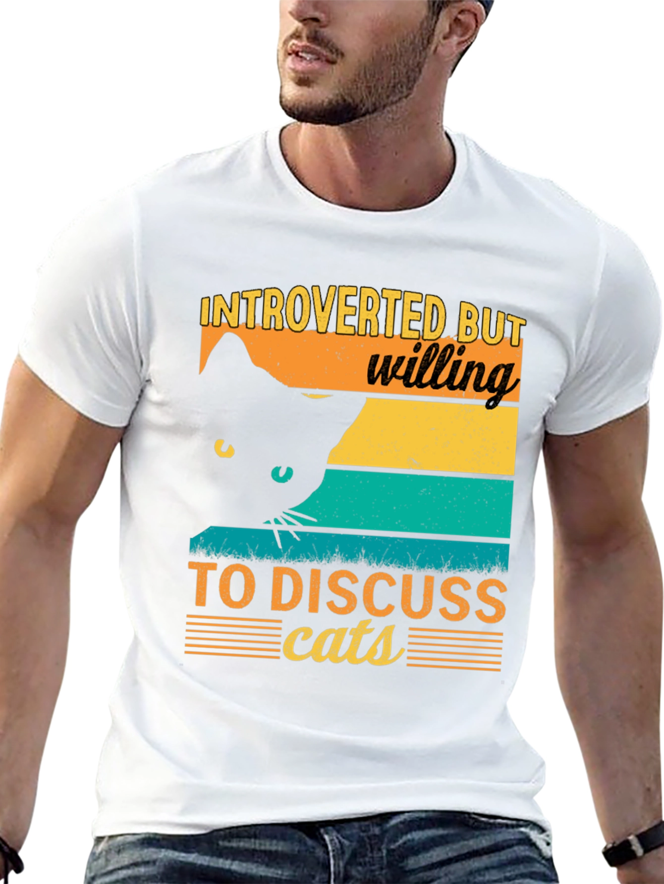 Introverted But Willing to Discuss Cats T-Shirt