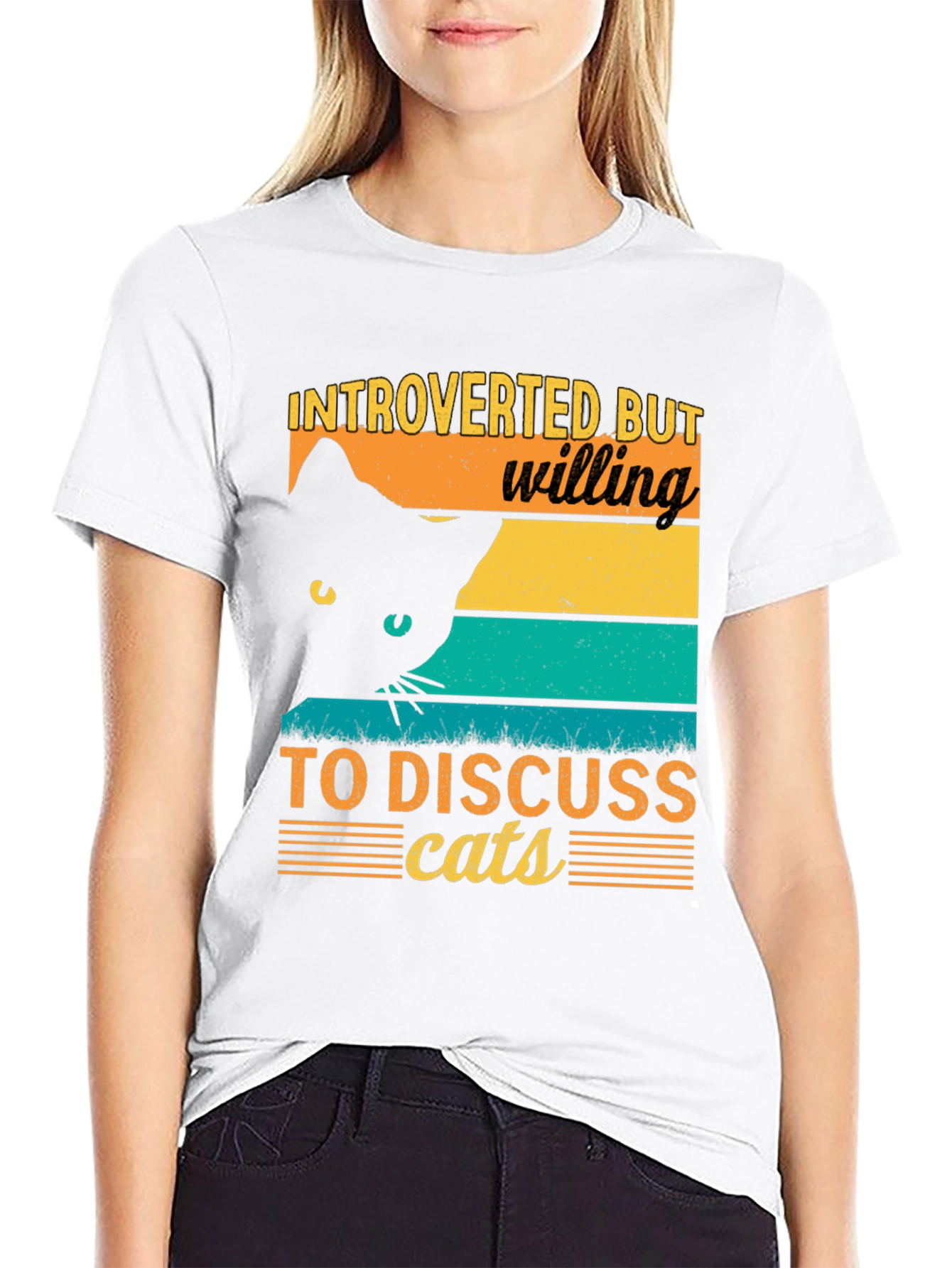 Introverted But Willing to Discuss Cats T-Shirt