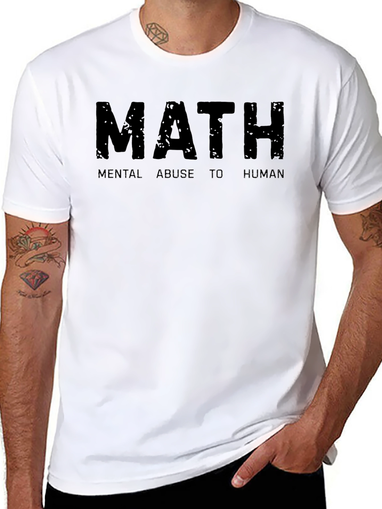 Math: Mental Abuse to Human - Funny Graphic Tee