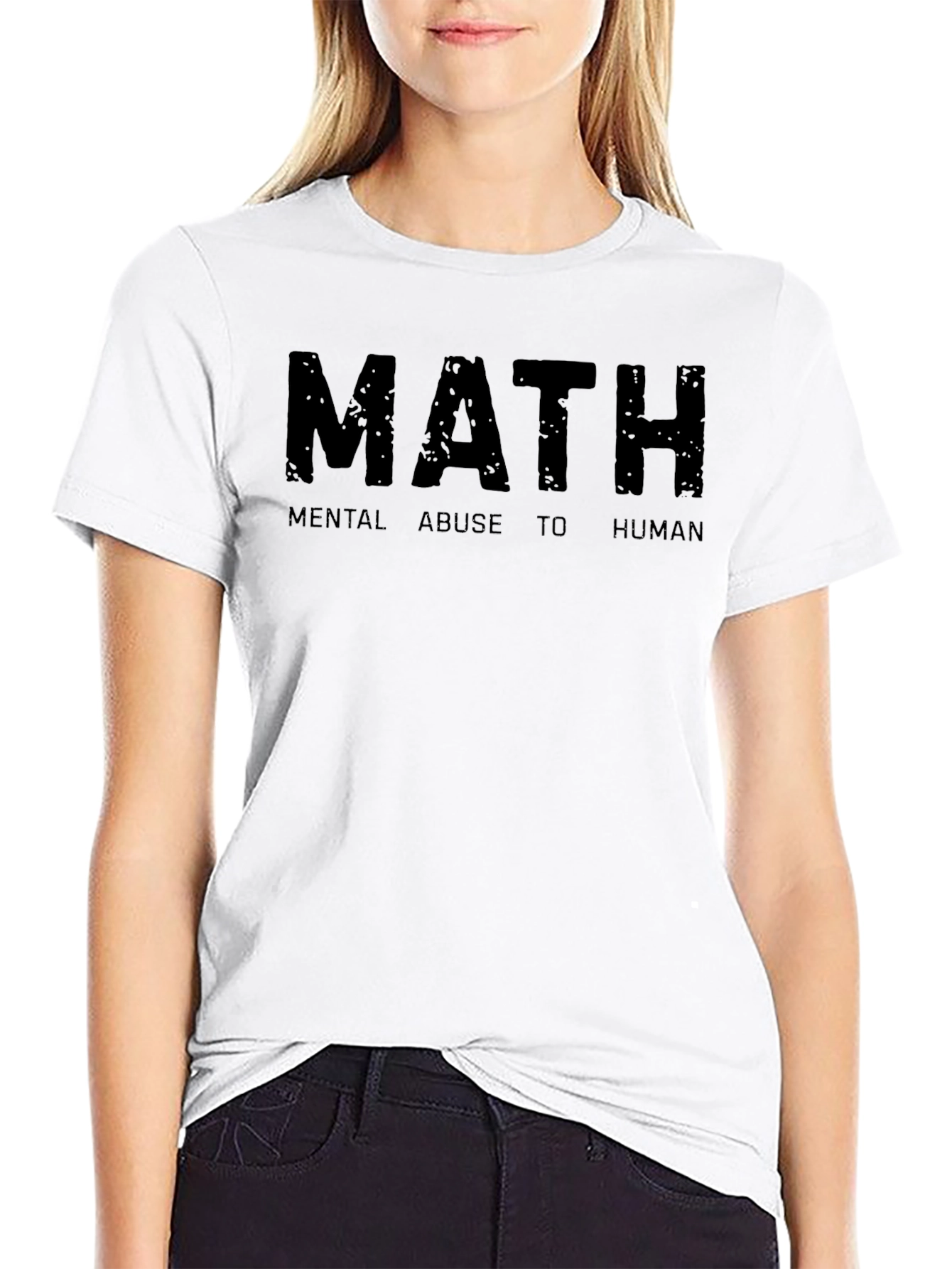 Math: Mental Abuse to Human - Funny Graphic Tee
