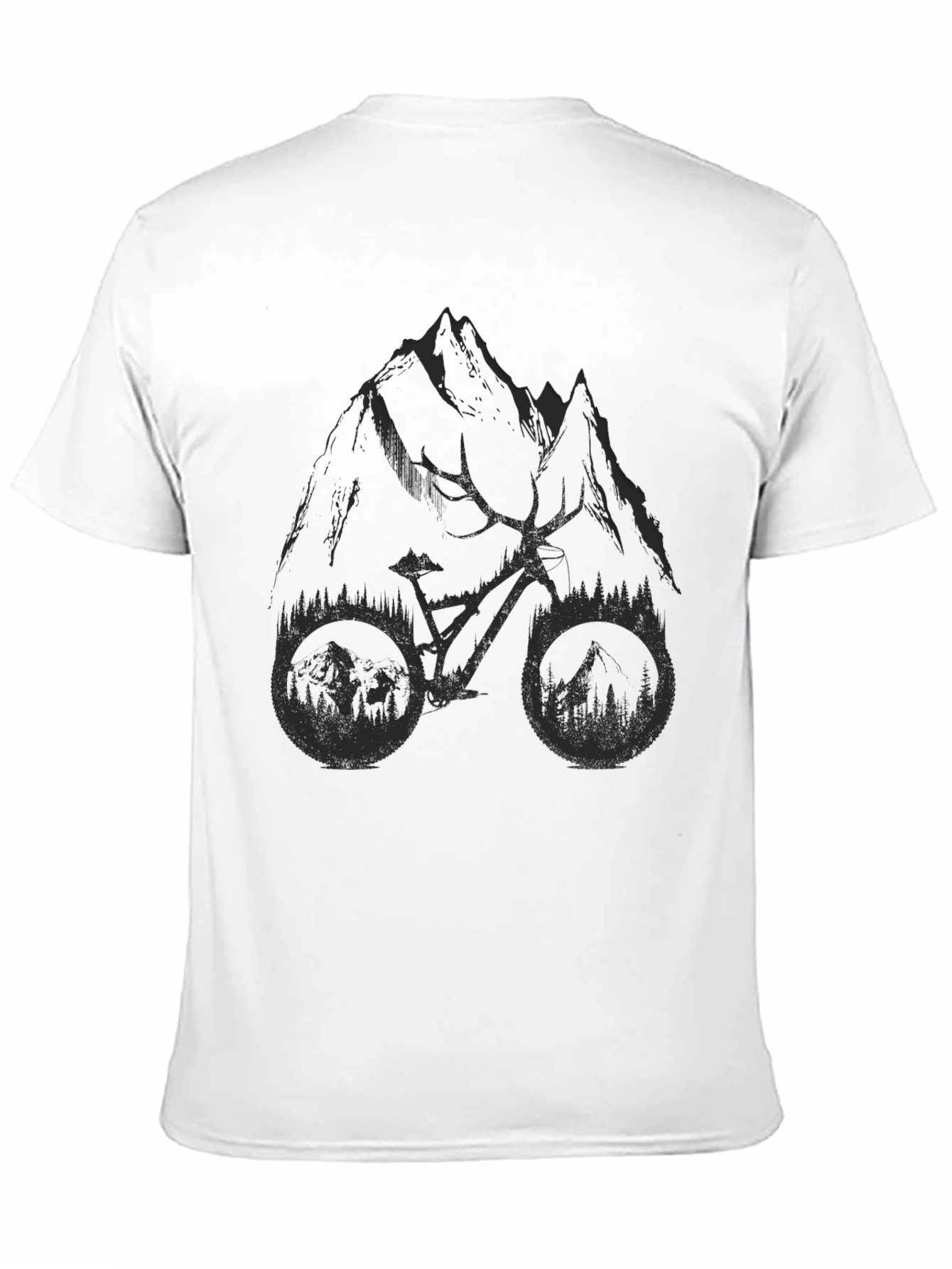 Mountain Bike Graphic T-Shirt - Black
