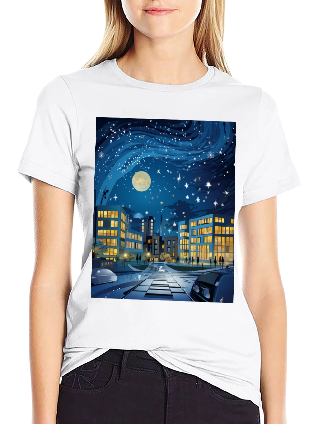 City Nightscape Graphic Tee
