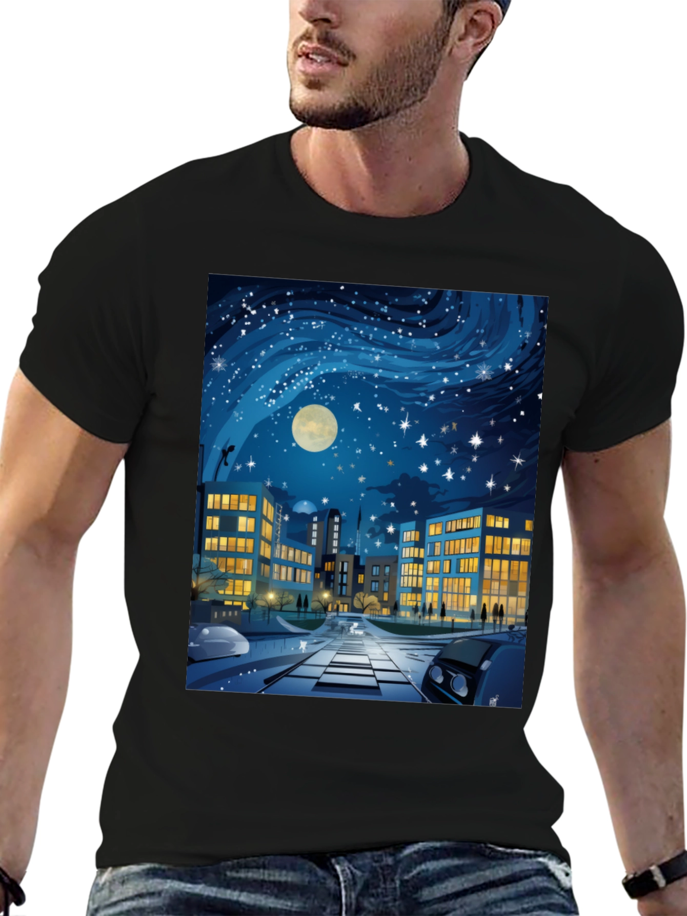 City Nightscape Graphic Tee