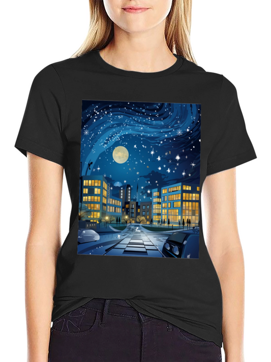 City Nightscape Graphic Tee