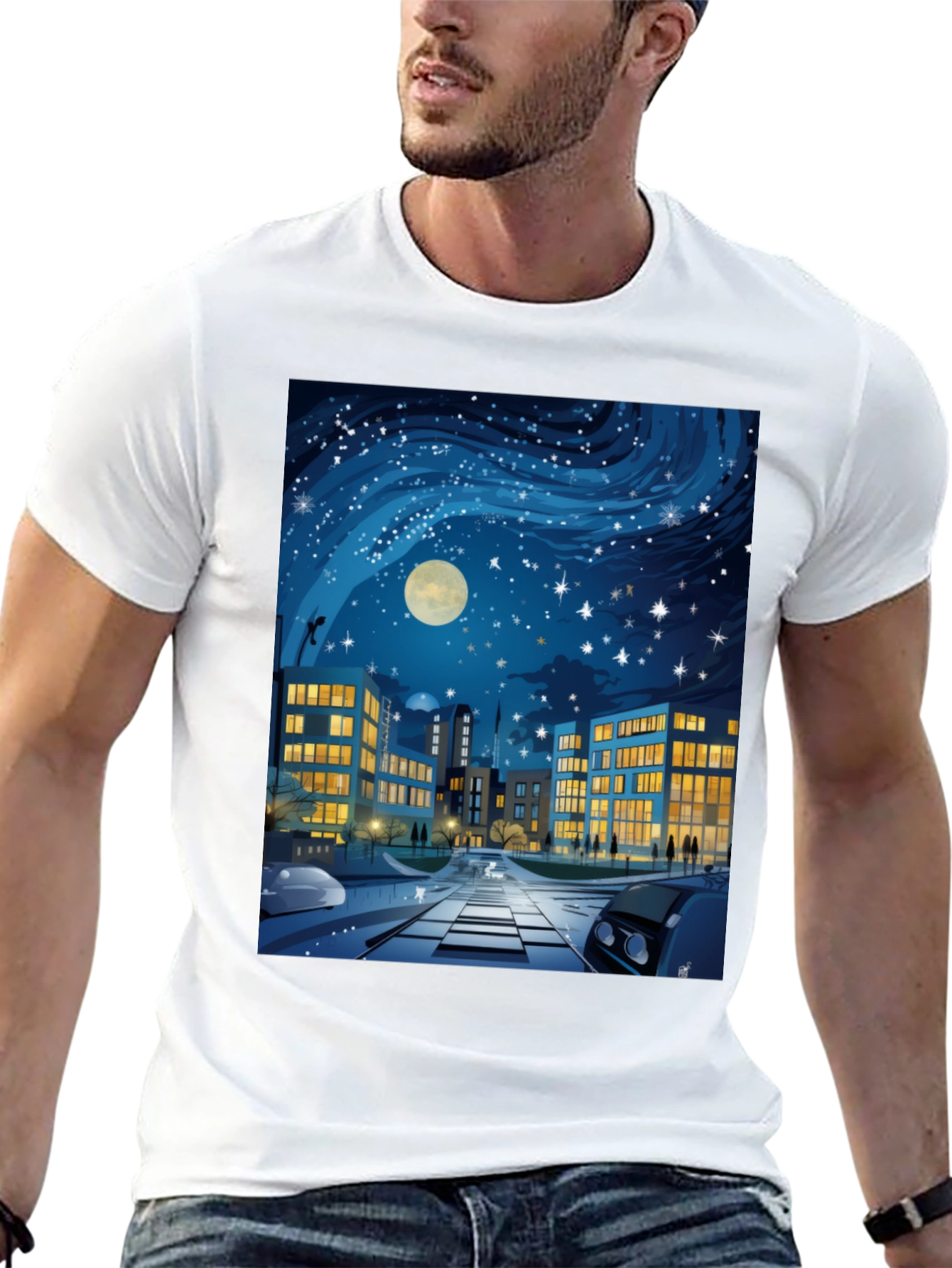 City Nightscape Graphic Tee