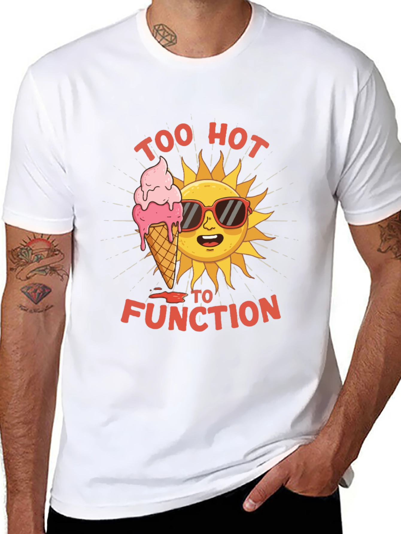 Too Hot to Function Graphic T-Shirt