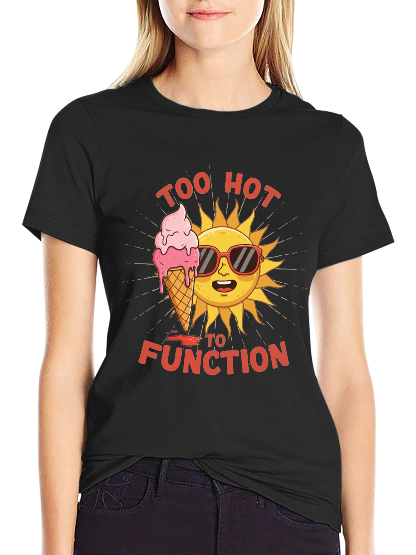 Too Hot to Function Graphic T-Shirt