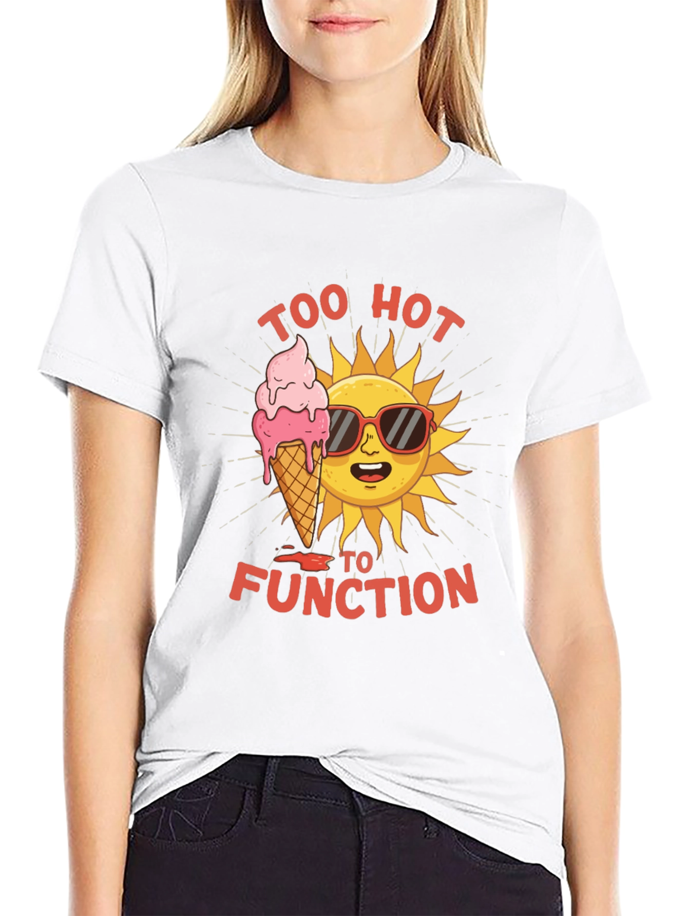 Too Hot to Function Graphic T-Shirt
