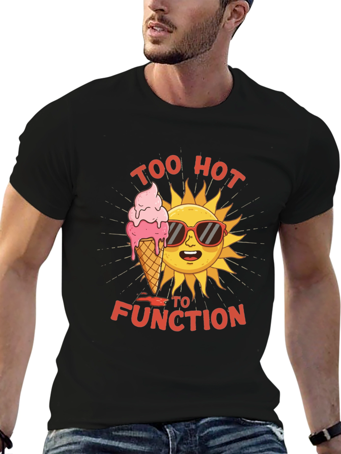Too Hot to Function Graphic T-Shirt