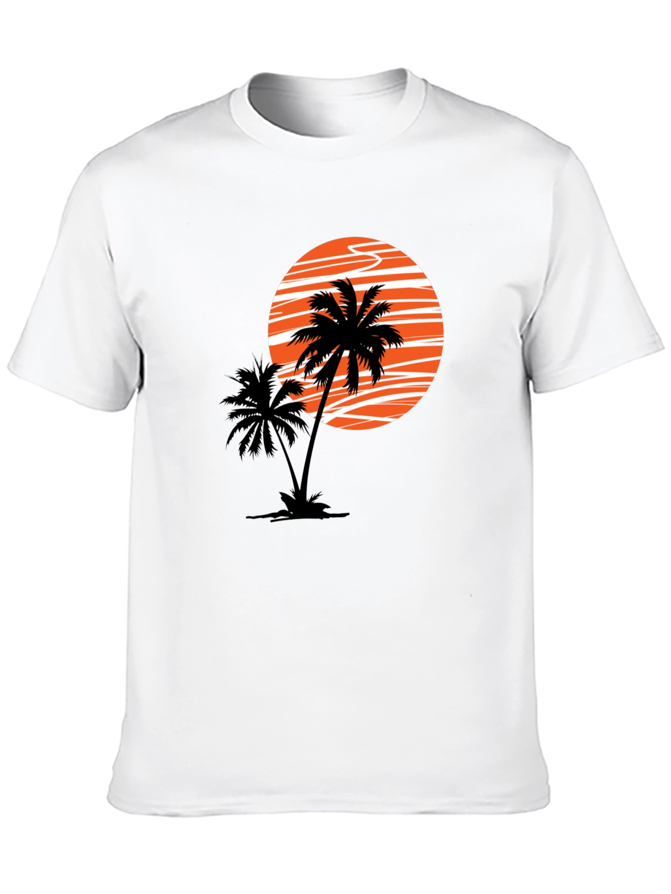 Sunset Palm Graphic Tee - Black