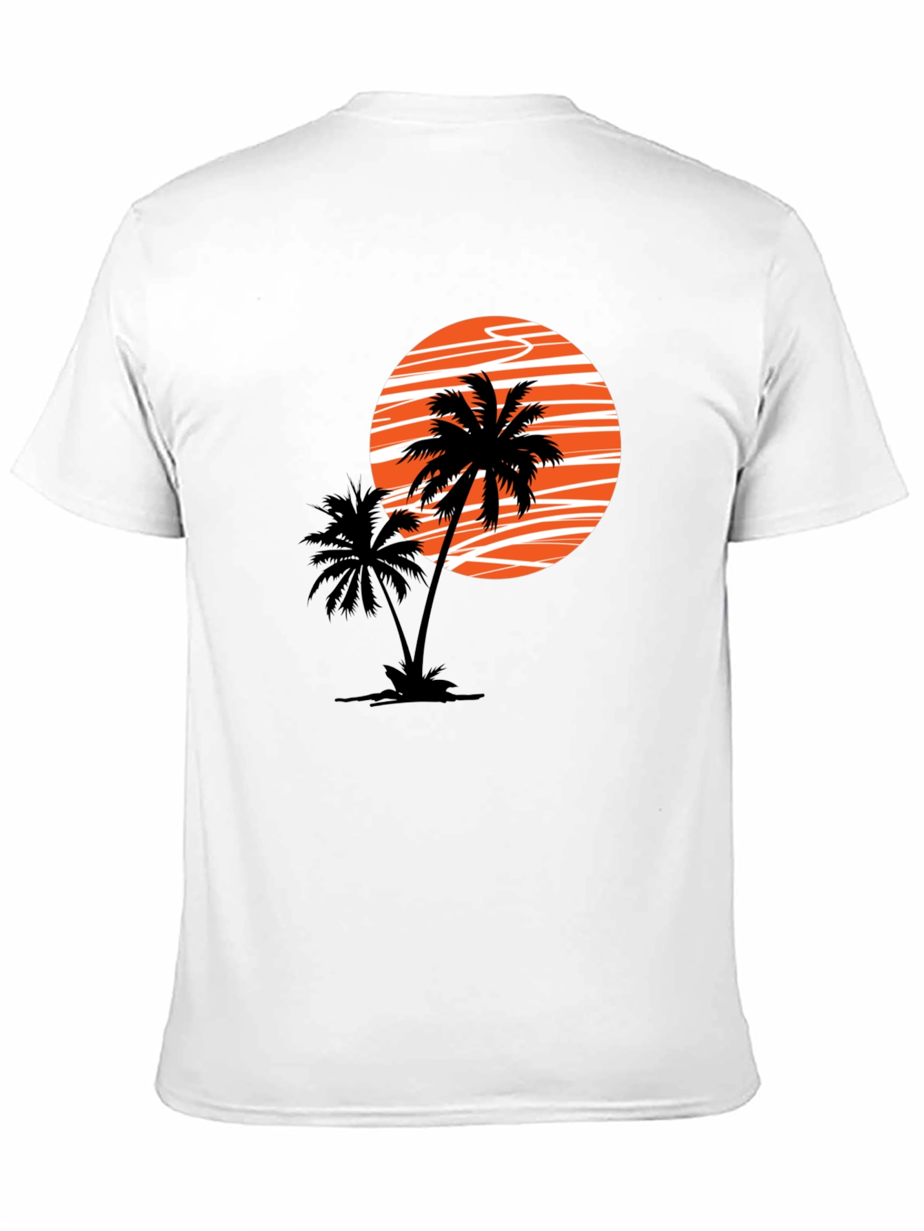 Sunset Palm Graphic Tee - Black