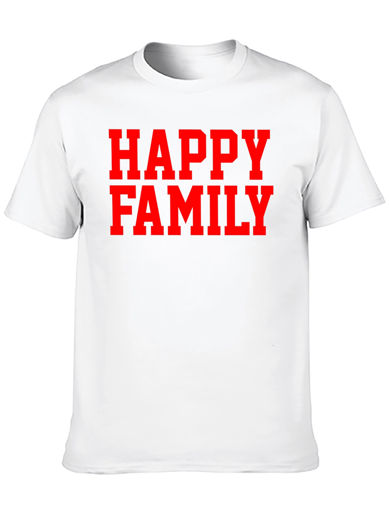 Happy Family Graphic Tee - Black Casual T-Shirt