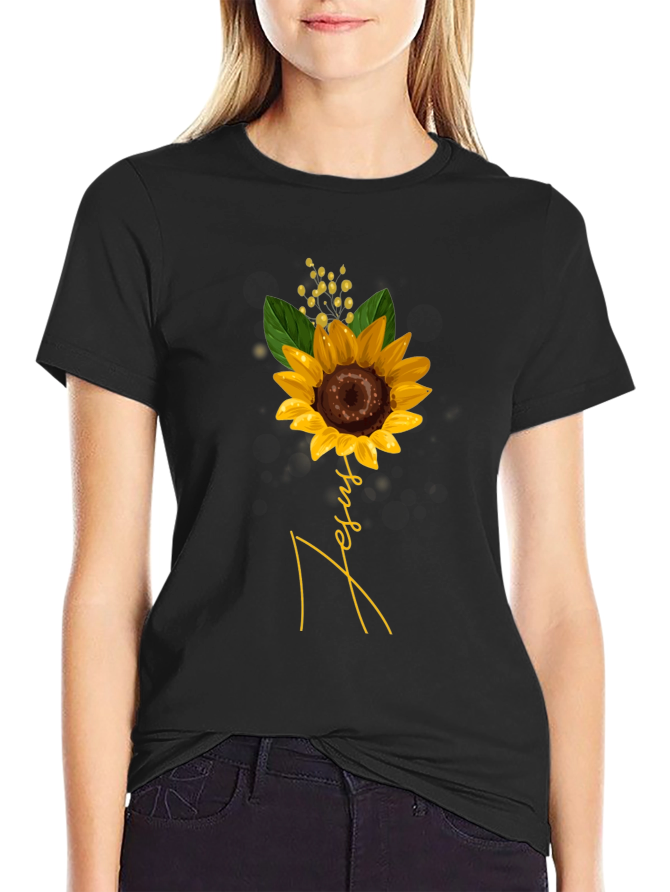 Jesus Sunflower Graphic T-Shirt