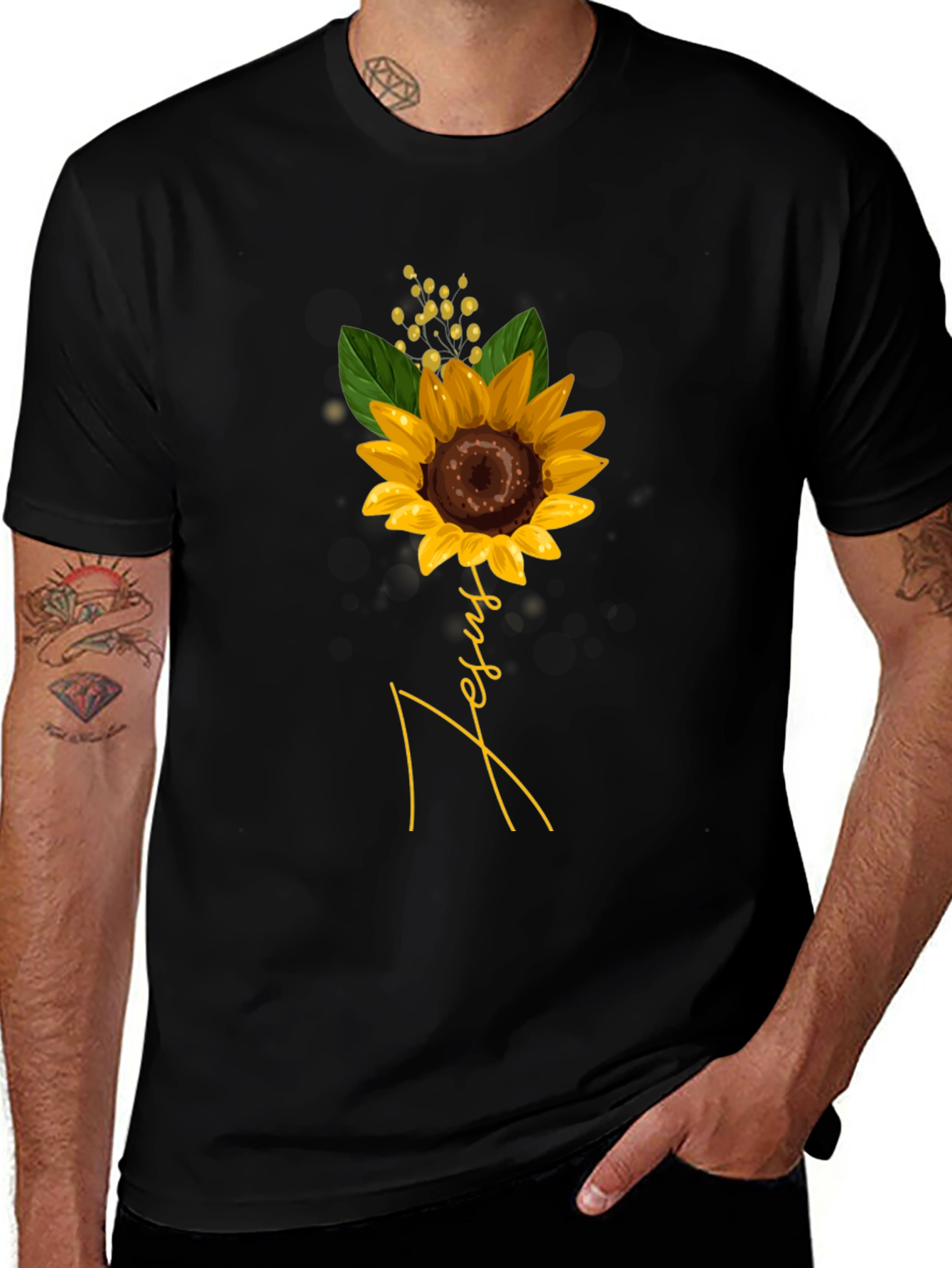 Jesus Sunflower Graphic T-Shirt