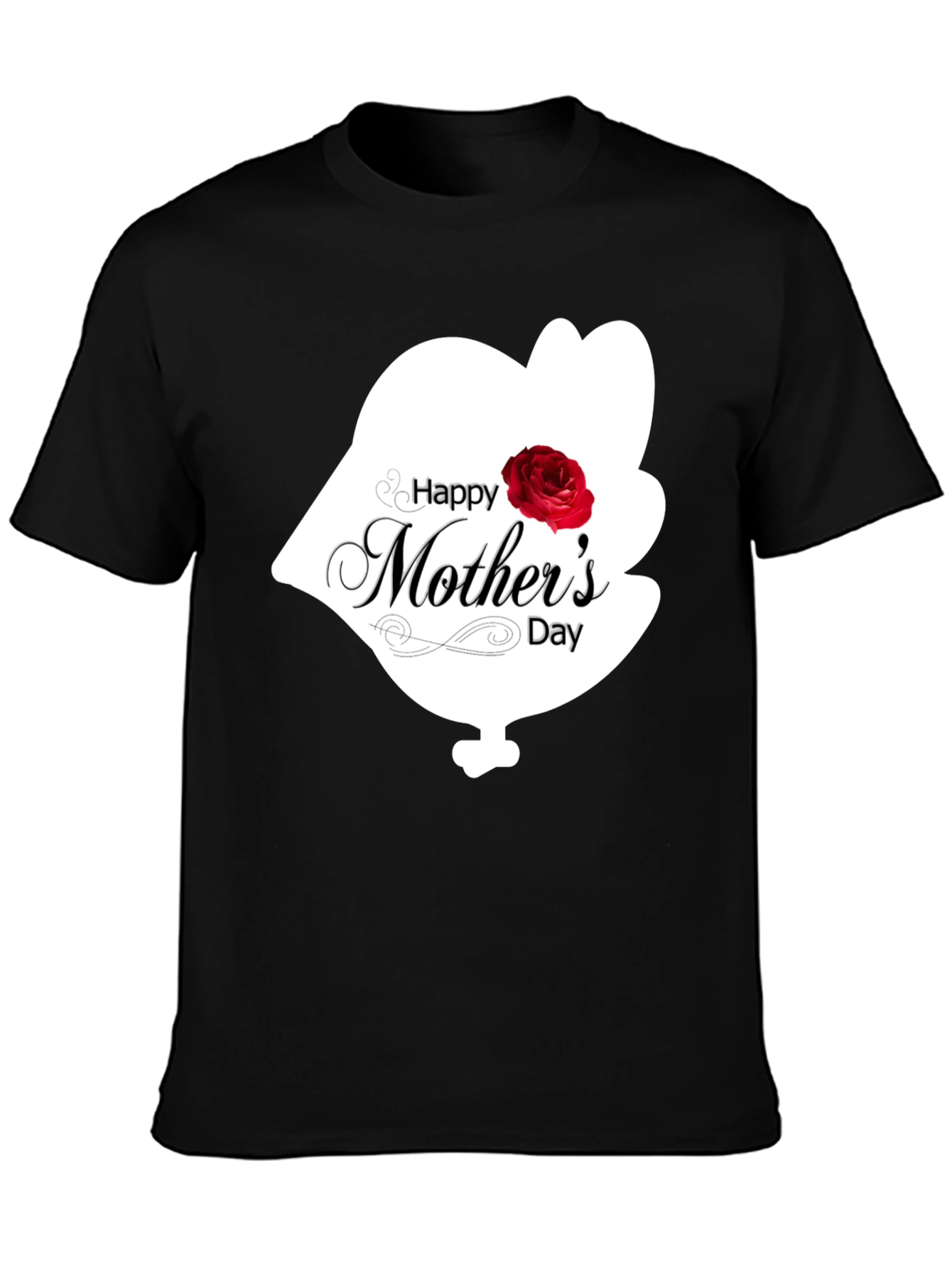 Happy Mothers Day T-Shirt - Black