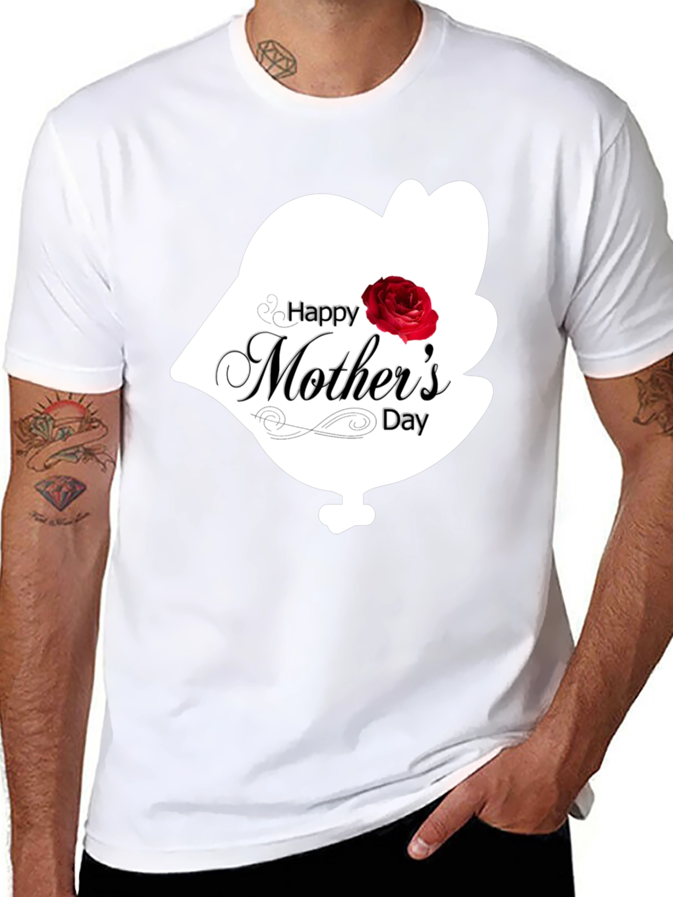 Happy Mothers Day T-Shirt - Black