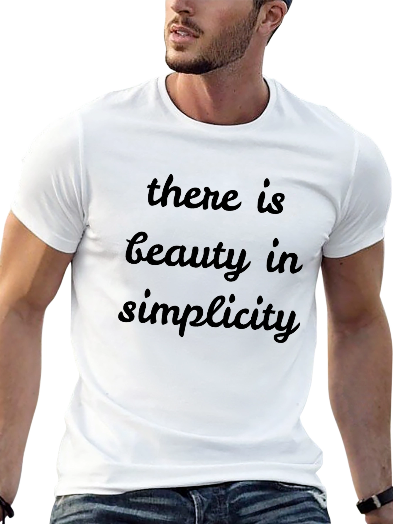 Beauty in Simplicity Black Graphic Tee