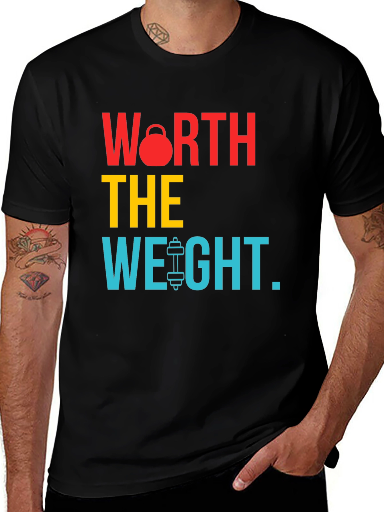 Worth the Weight Black Graphic T-Shirt