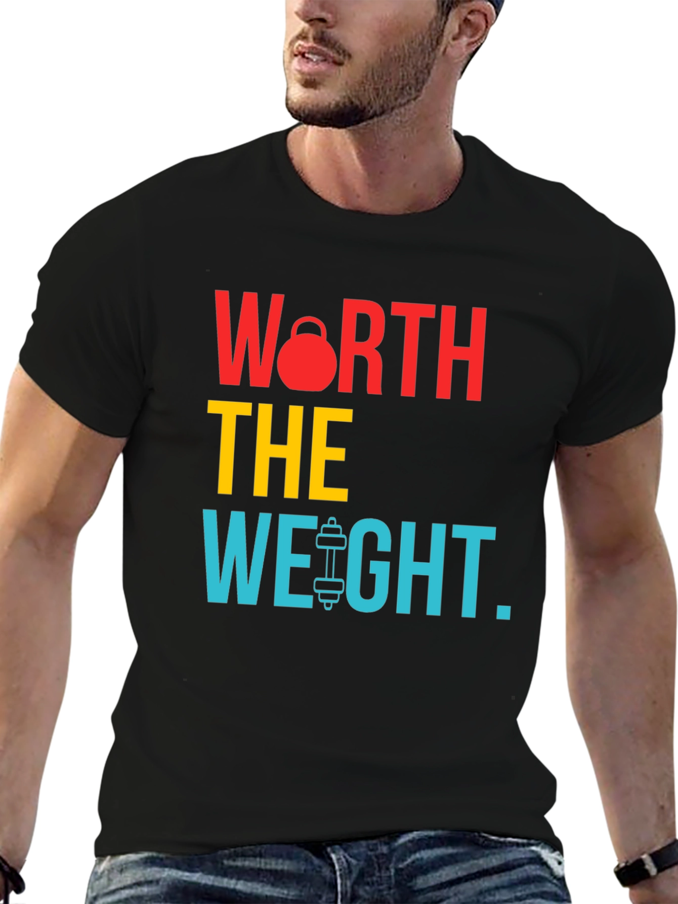 Worth the Weight Black Graphic T-Shirt