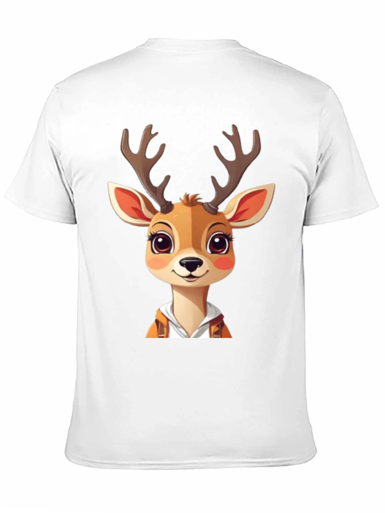 Cartoon Deer Graphic Tee - Cute Animal Design T-Shirt