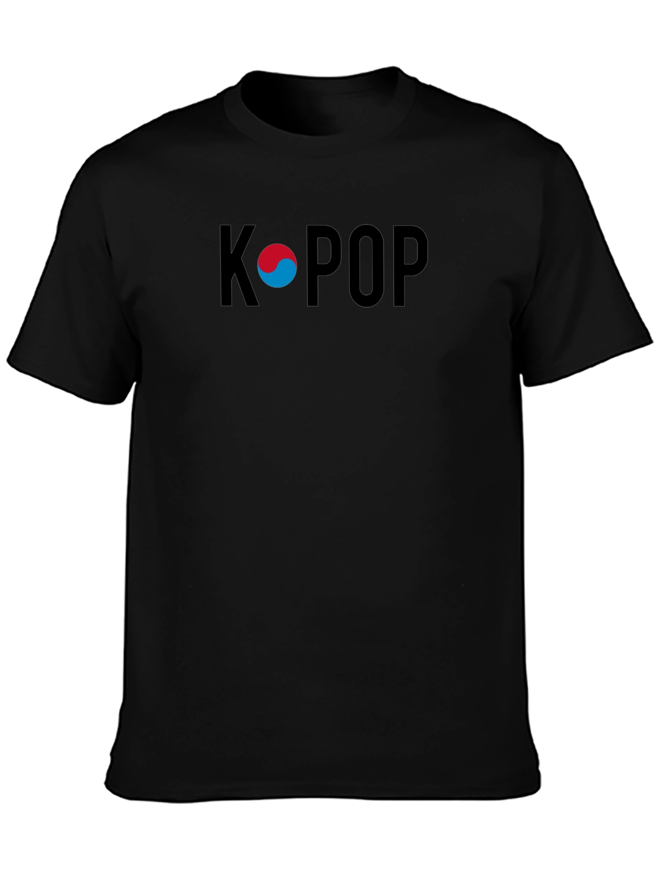 K-Pop Graphic Tee - Stylish Black Cotton T-Shirt