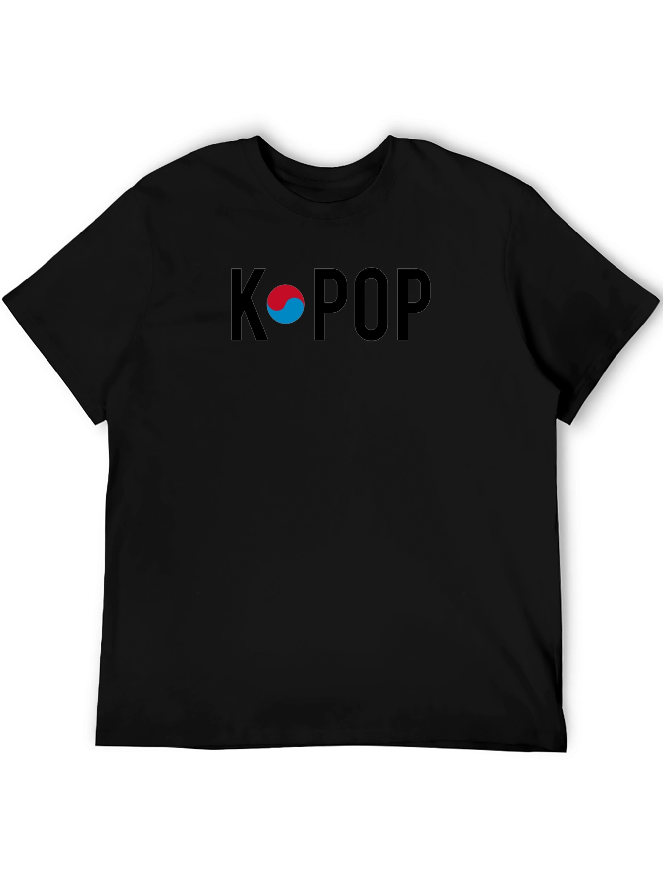 K-Pop Graphic Tee - Stylish Black Cotton T-Shirt