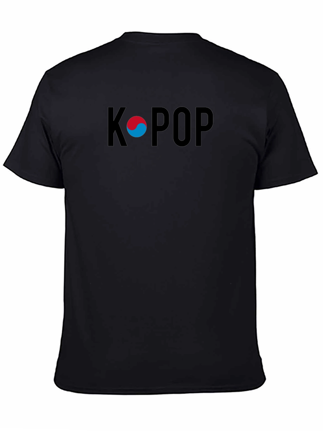 K-Pop Graphic Tee - Stylish Black Cotton T-Shirt