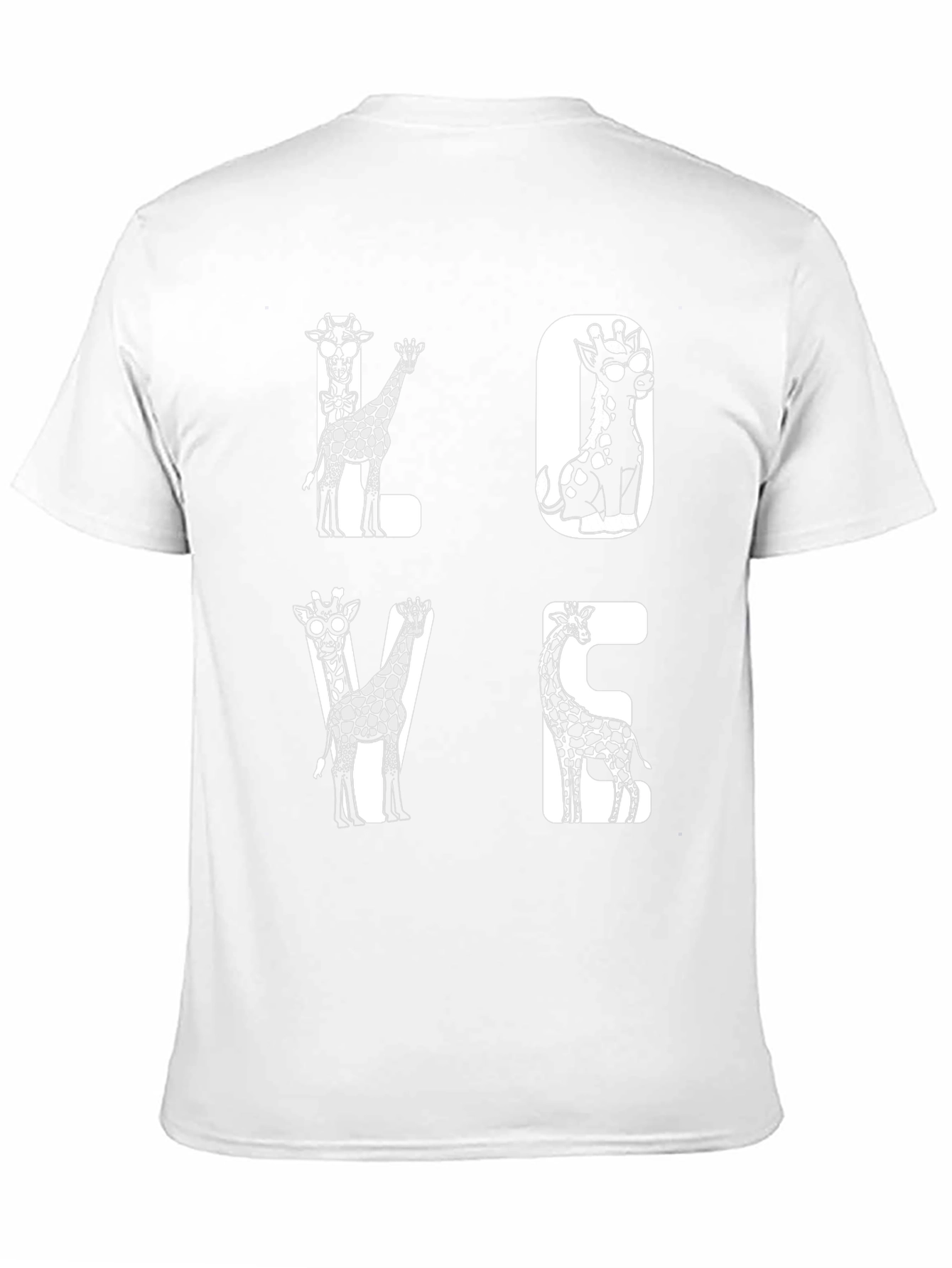 Giraffe LOVE Graphic Tee - Unique Animal Print Shirt