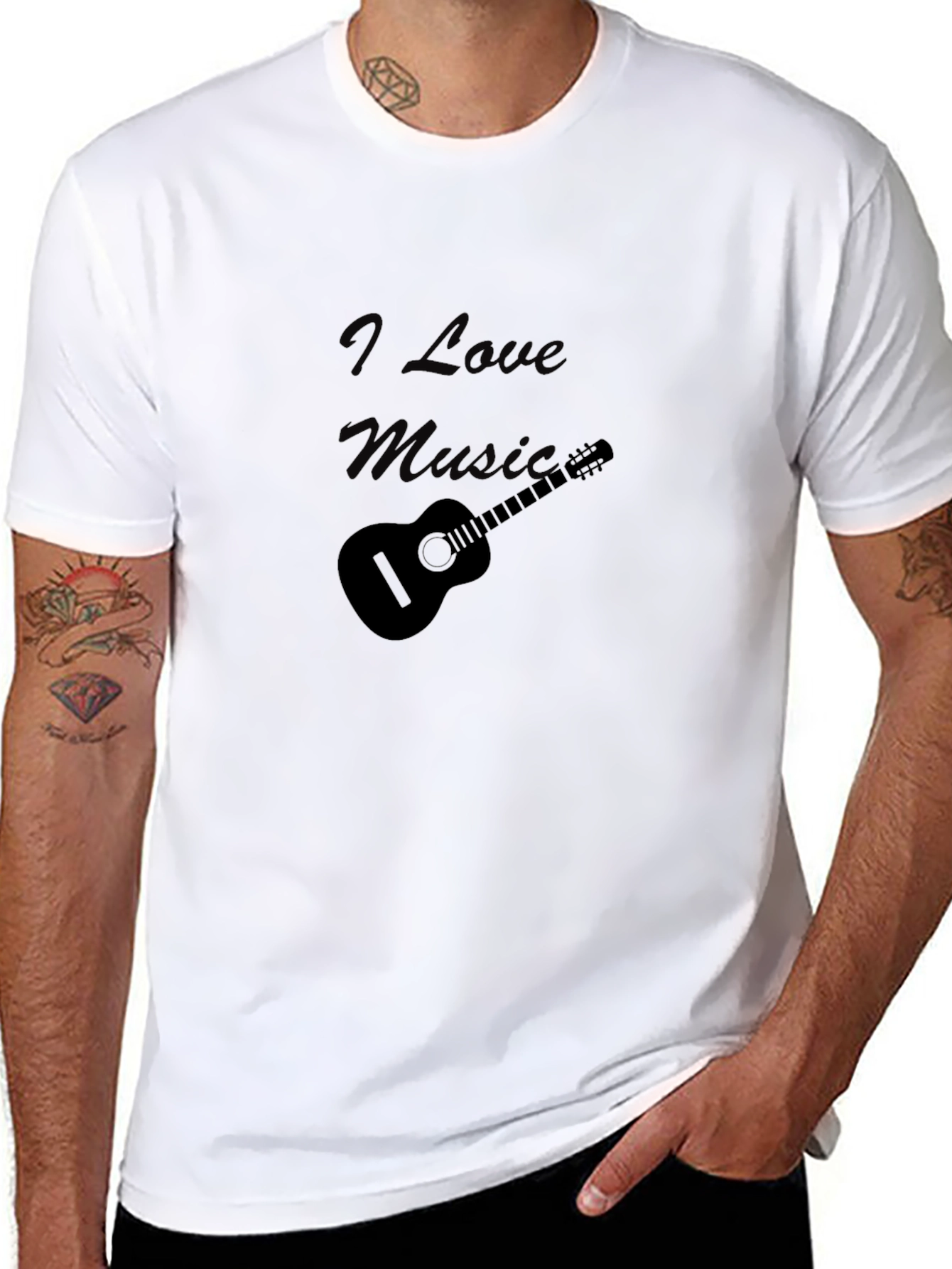 I Love Music Black T-Shirt