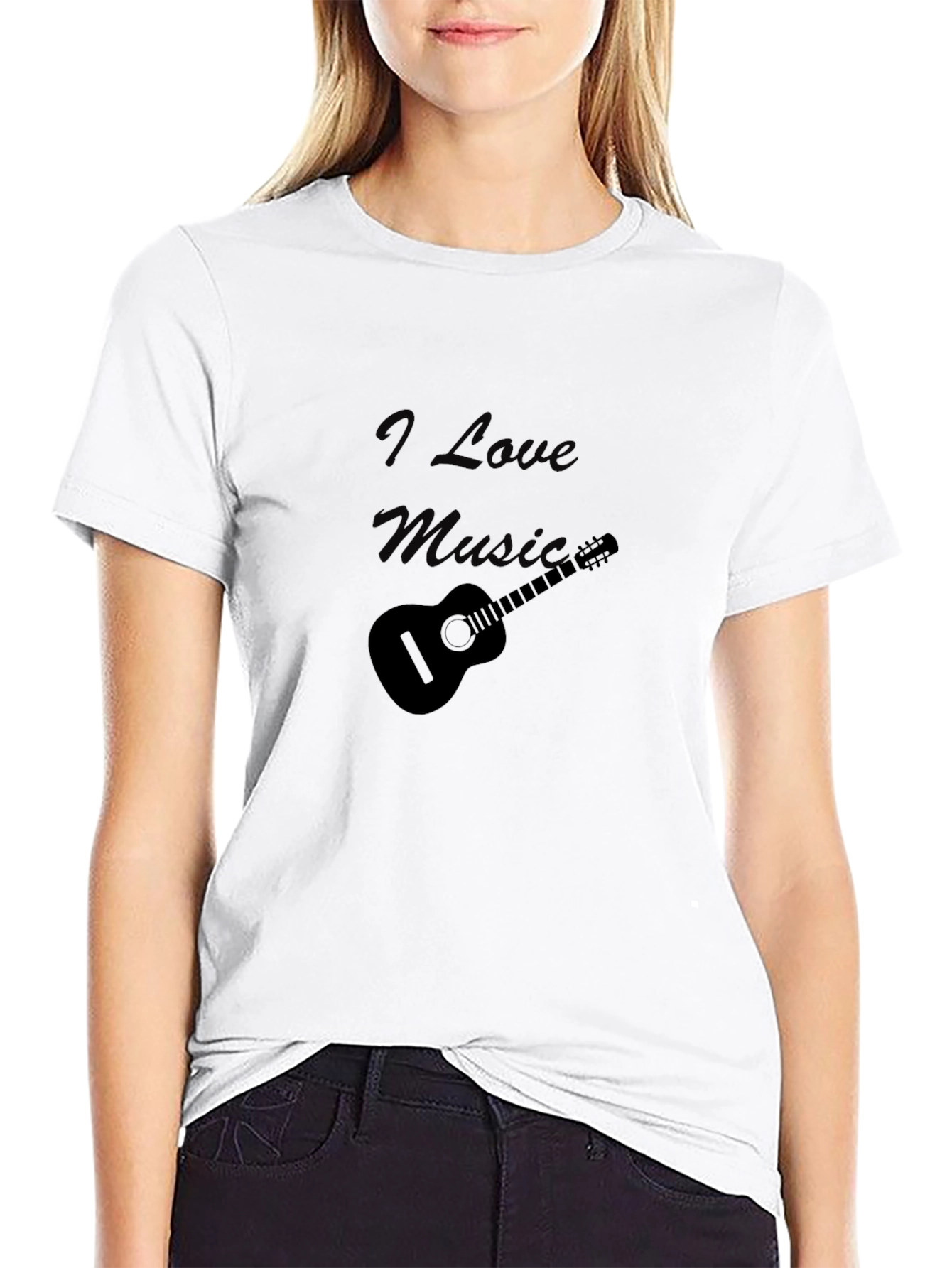 I Love Music Black T-Shirt