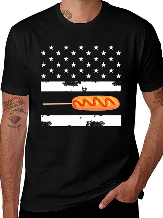 Corn Dog American Flag Graphic Tee