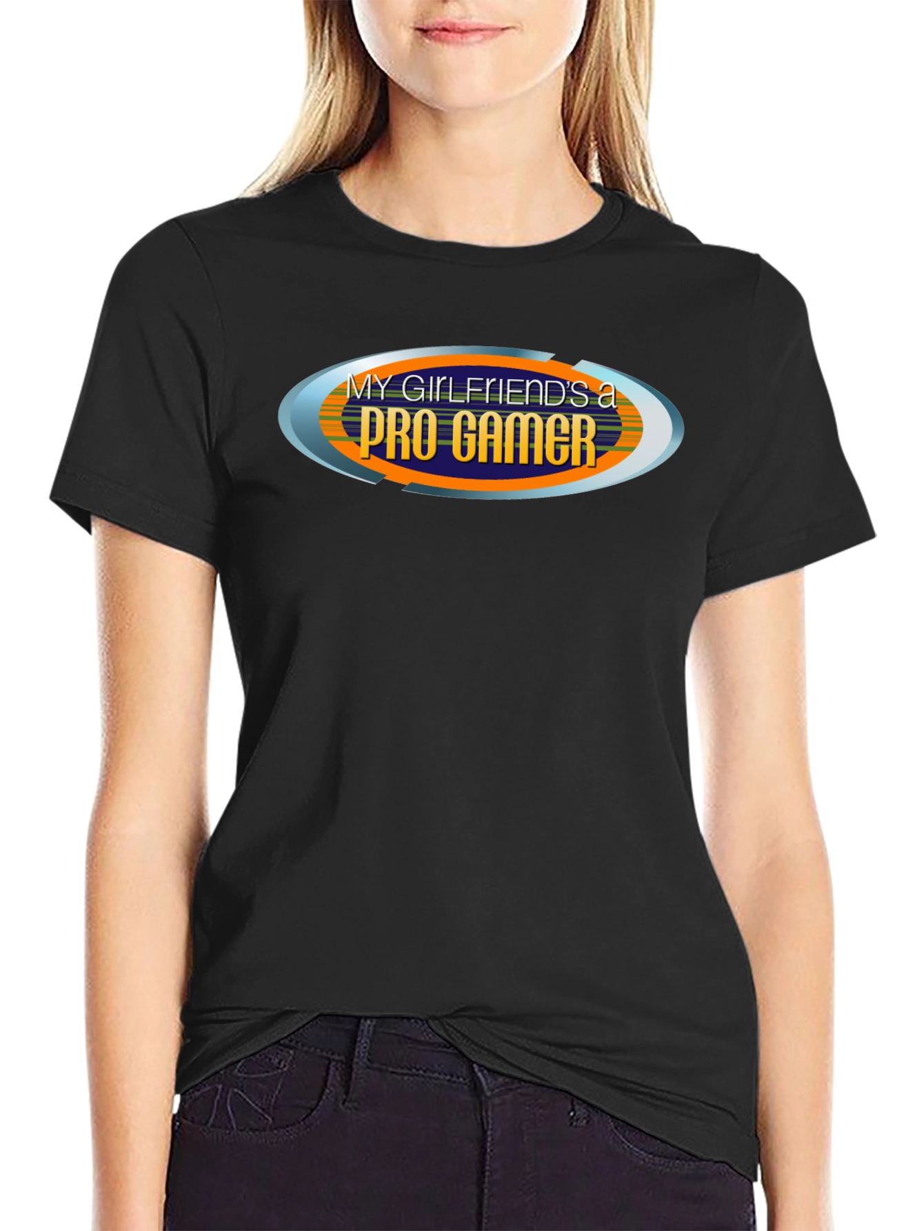 My Girlfriends A Pro Gamer Black T-Shirt