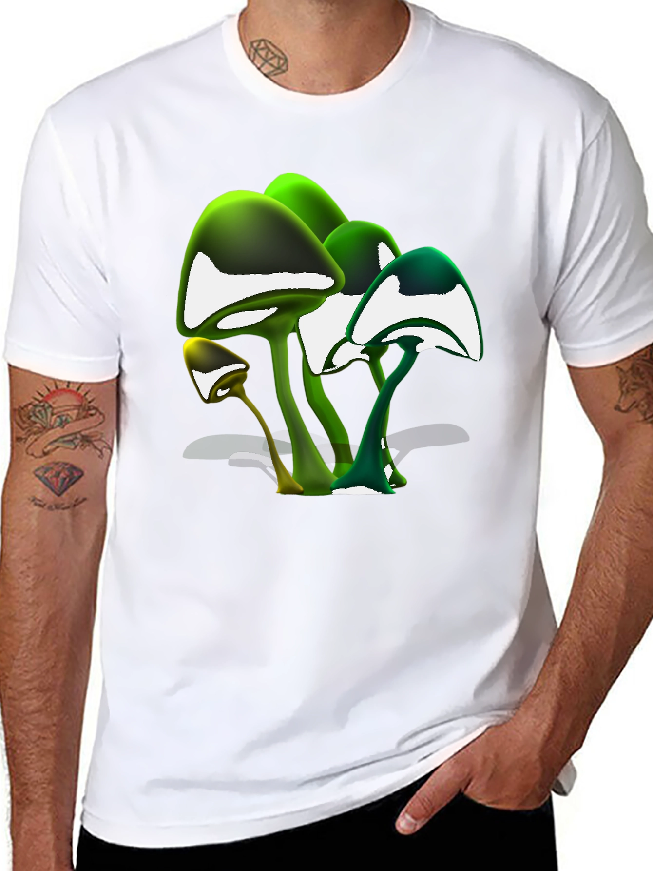 Glowing Mushroom T-Shirt - Unique Graphic Tee
