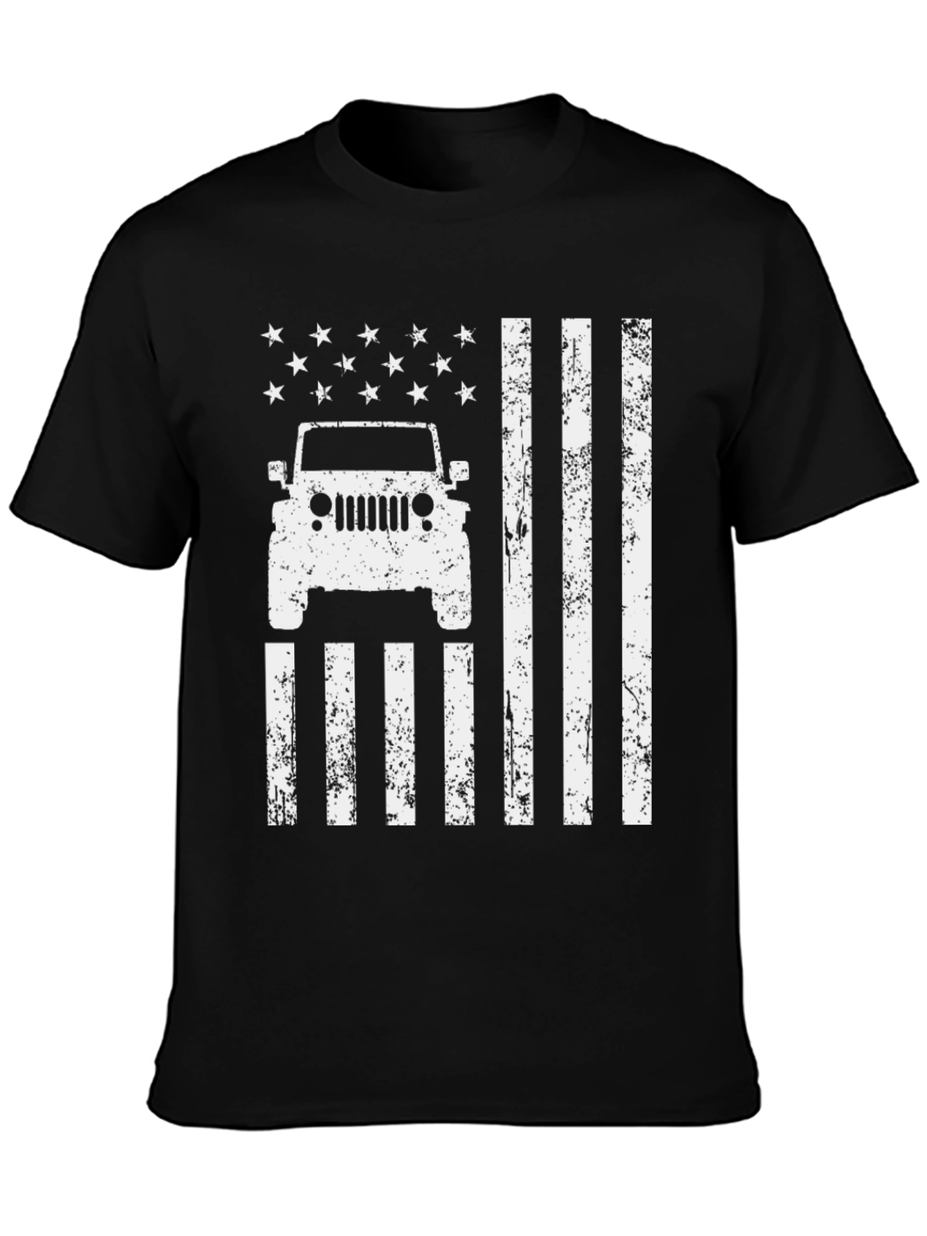 American Flag Jeep T-Shirt Patriotic