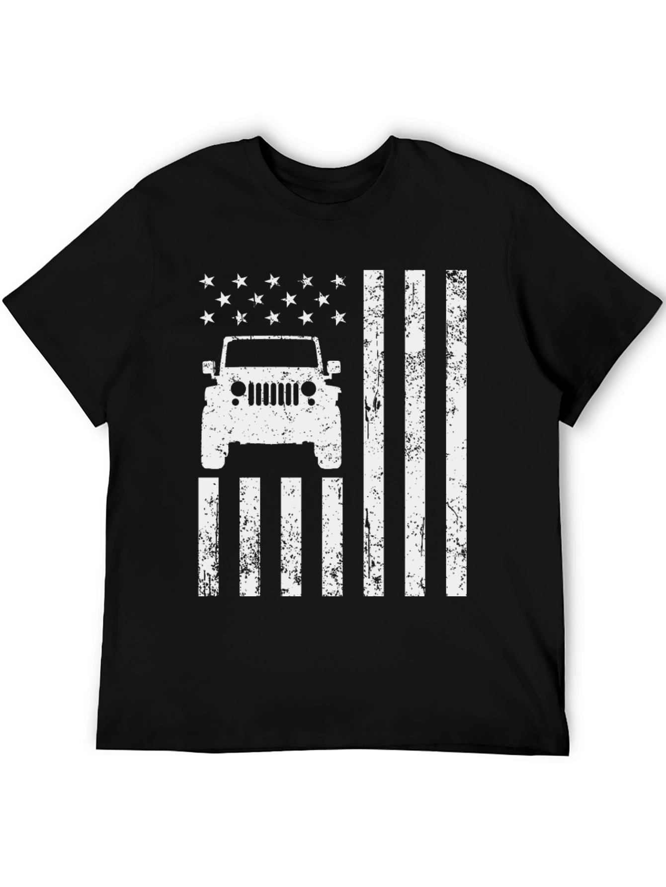 American Flag Jeep T-Shirt Patriotic