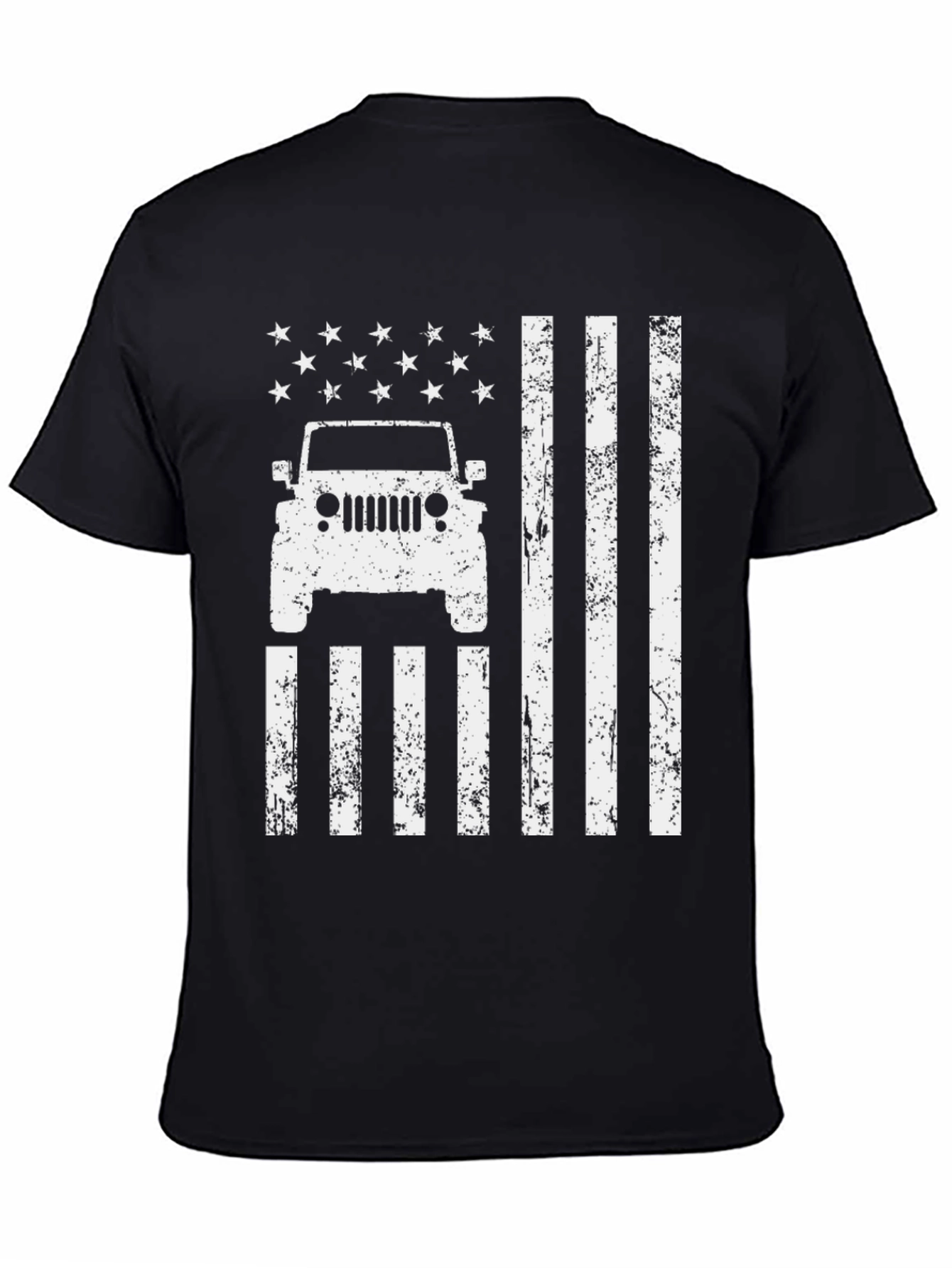 American Flag Jeep T-Shirt Patriotic