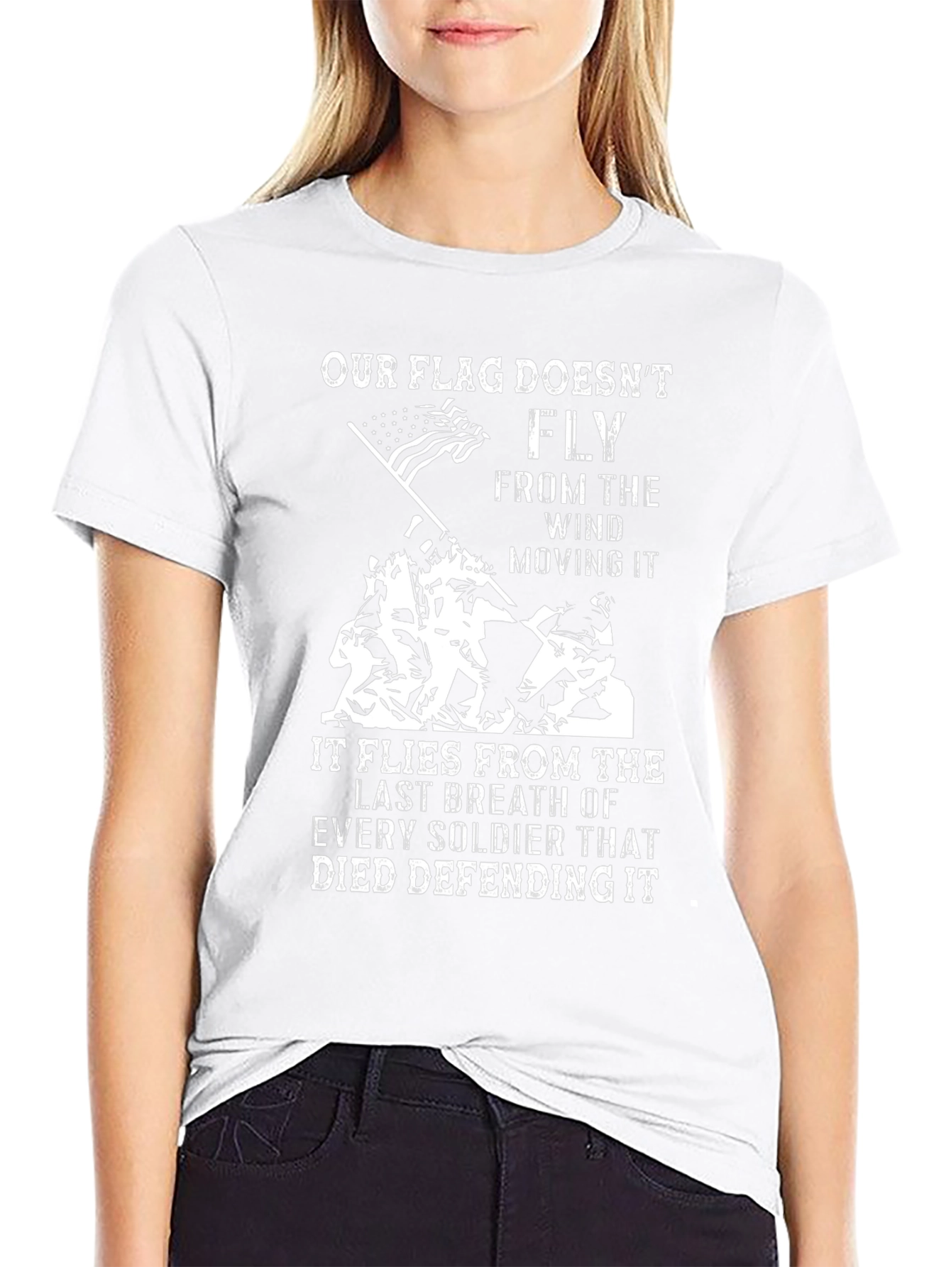 Patriotic US Flag Graphic T-Shirt
