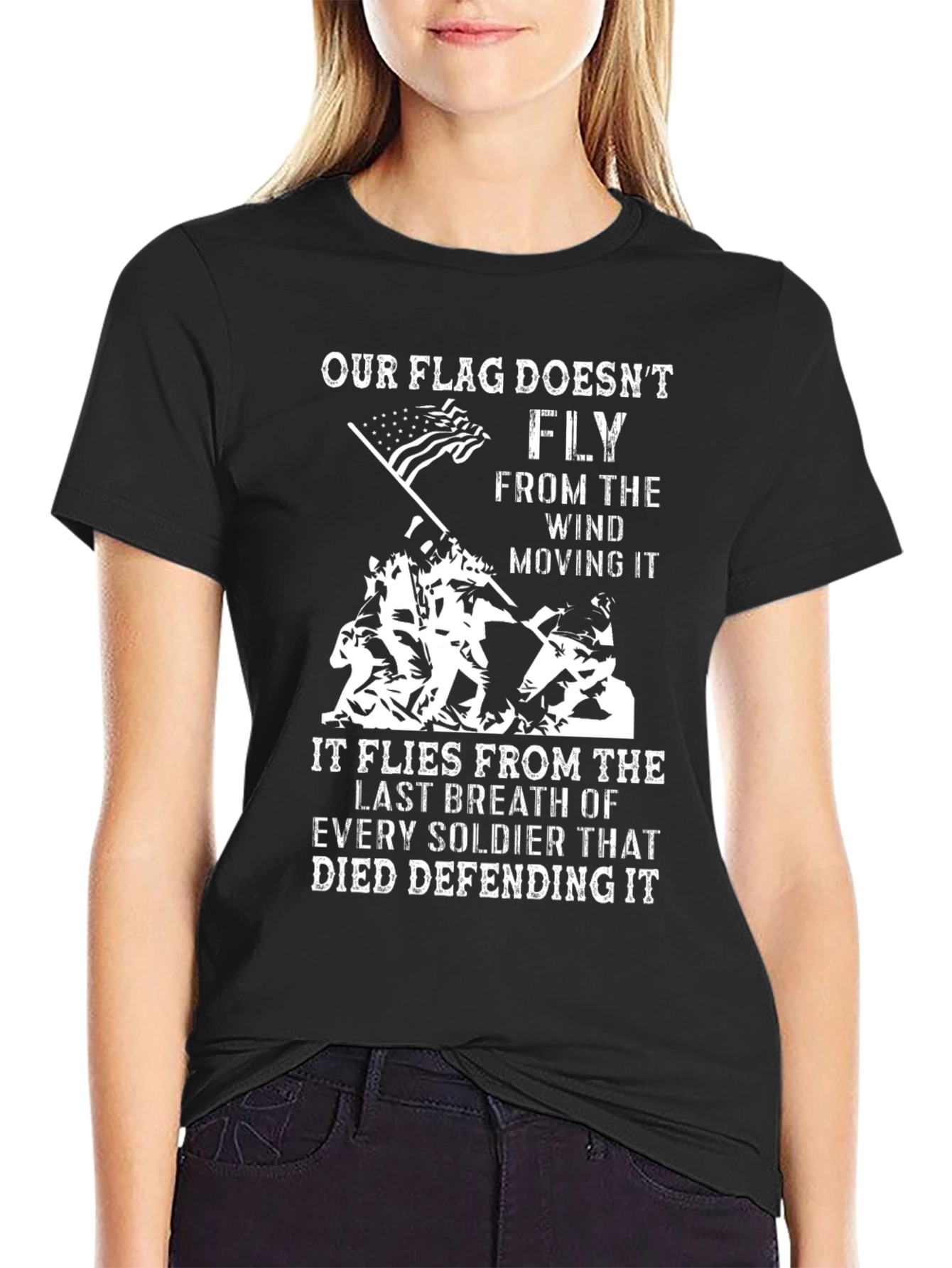 Patriotic US Flag Graphic T-Shirt