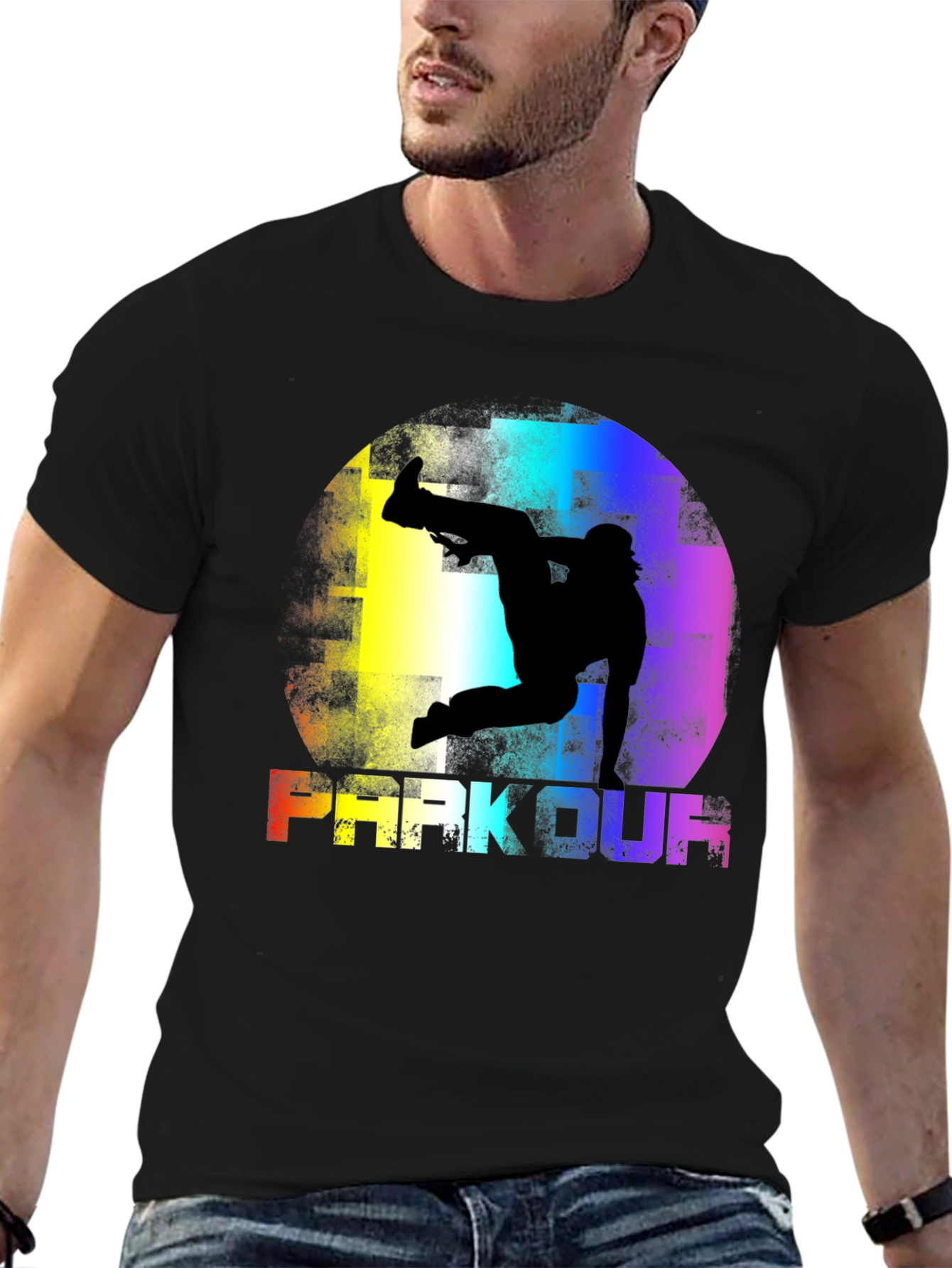 Parkour Graphic T-Shirt Black